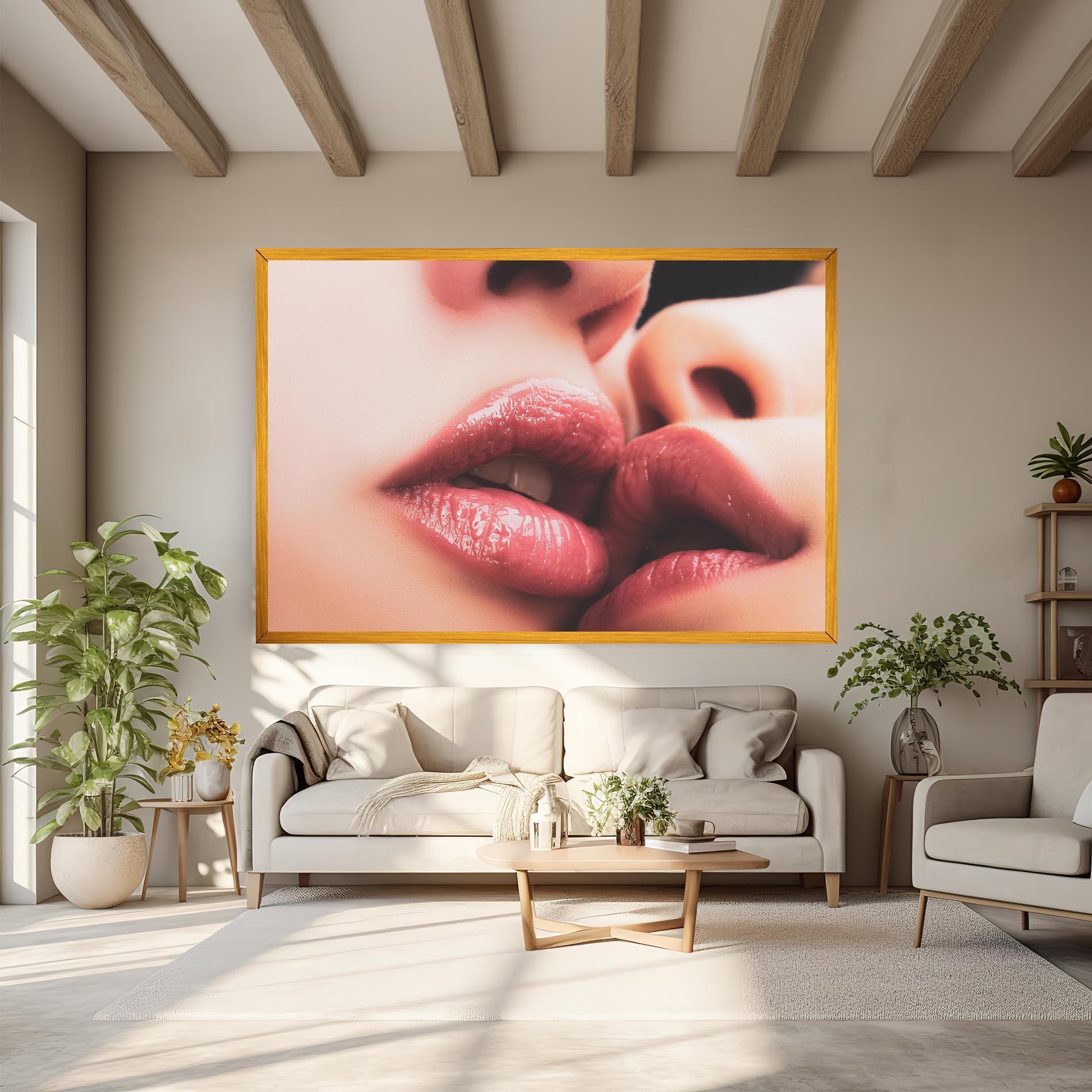 Vászonkép Beautiful Lips mockup 6