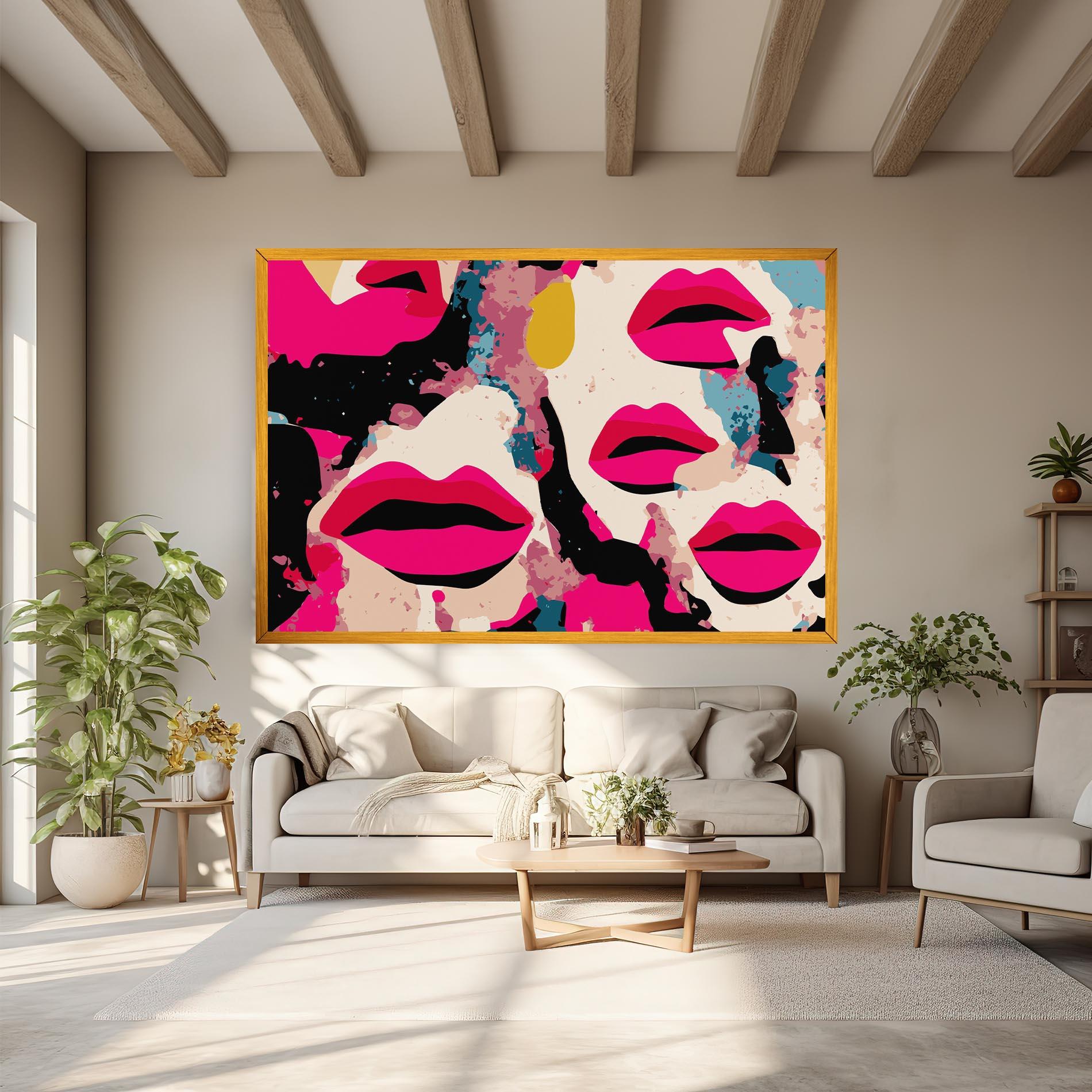 Vászonkép Pink Lips mockup 6