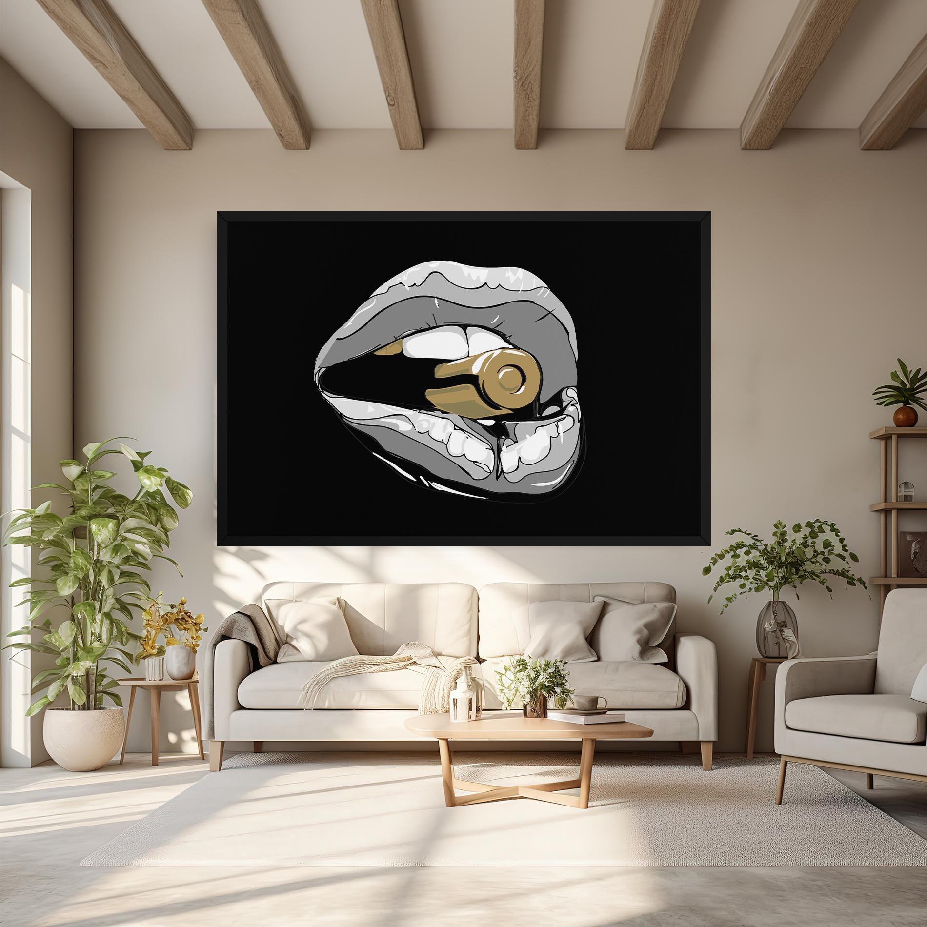 Vászonkép Grey Bullet Lips mockup 6