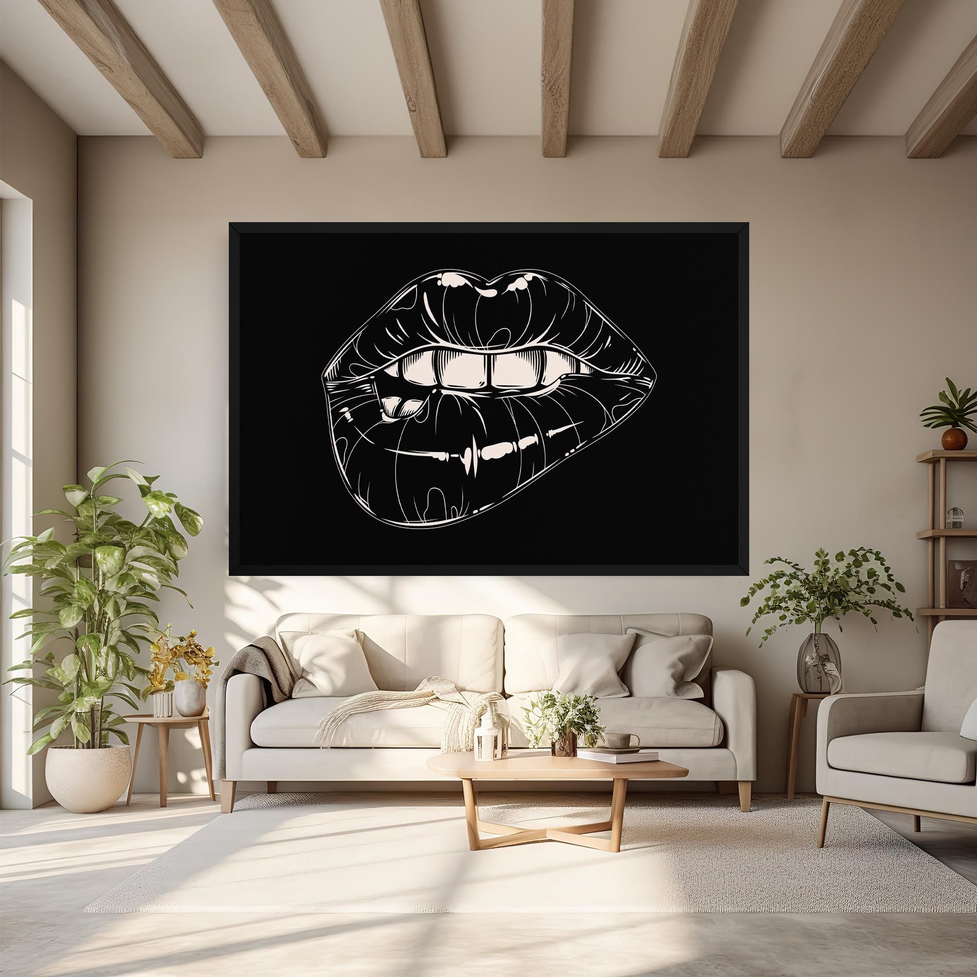 Juicy Lips On Black mockup 6