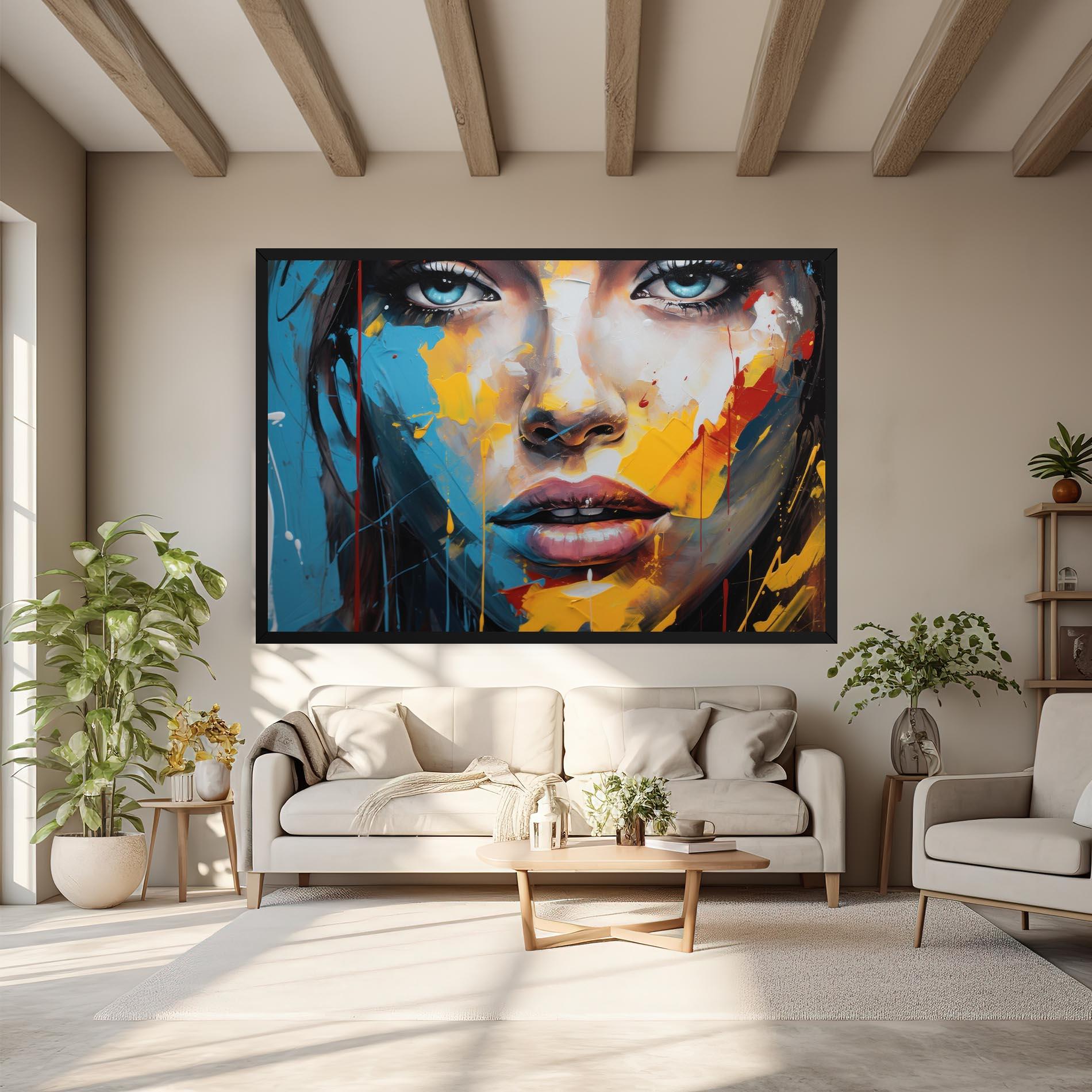 Vászonkép Woman Abstract Lips mockup 6