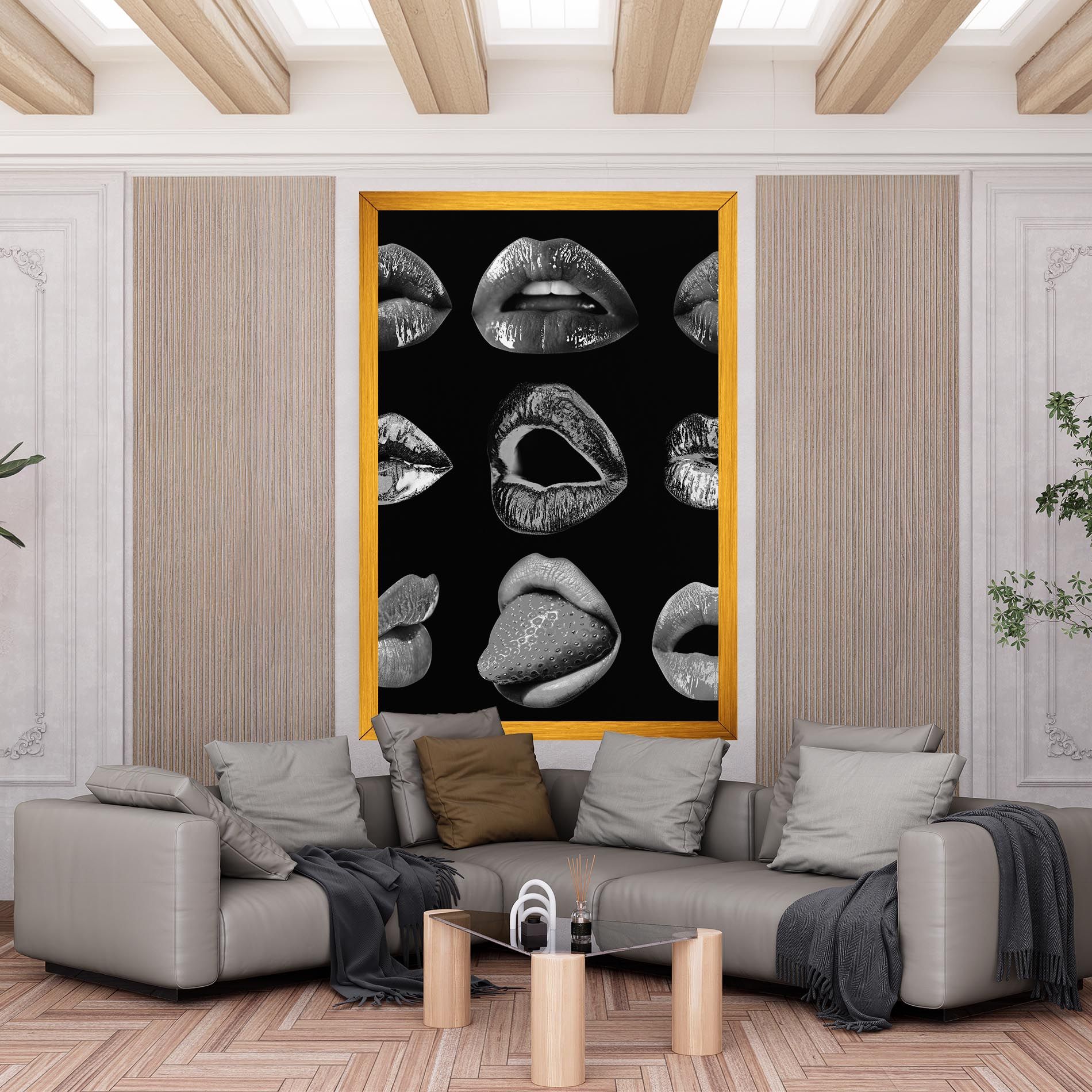 Grey Lips Collage mockup 6