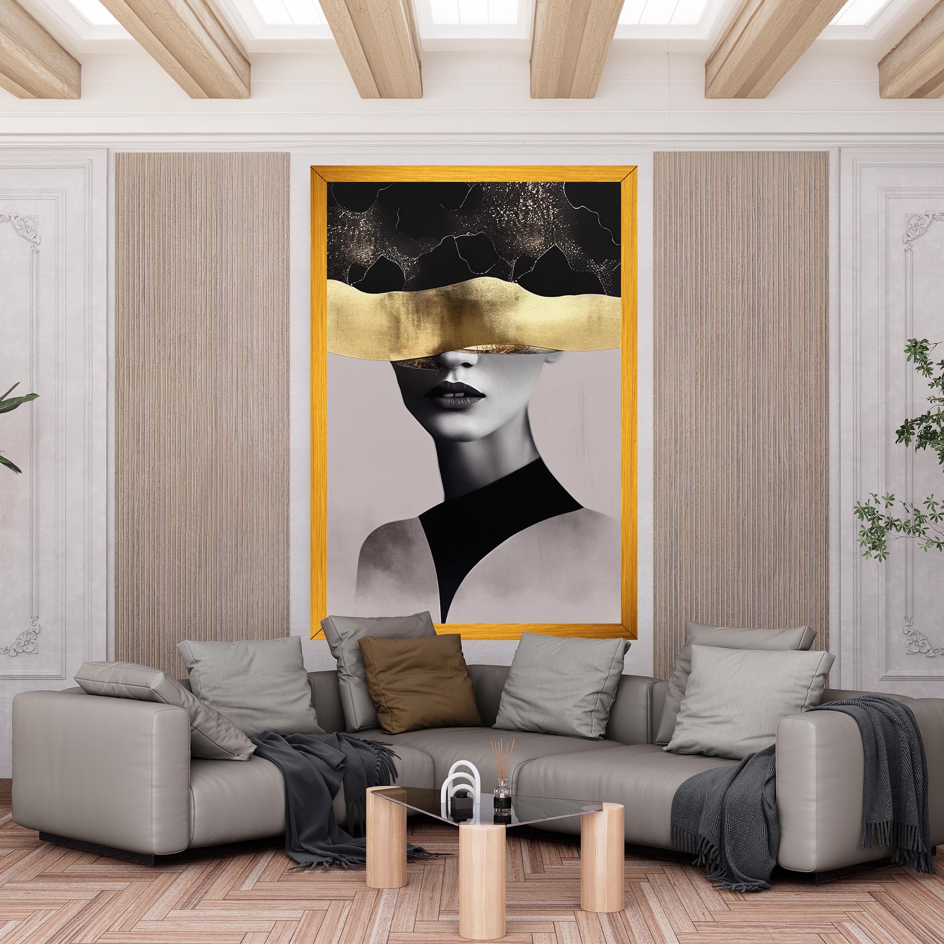 Vászonkép Grey Lips mockup 6