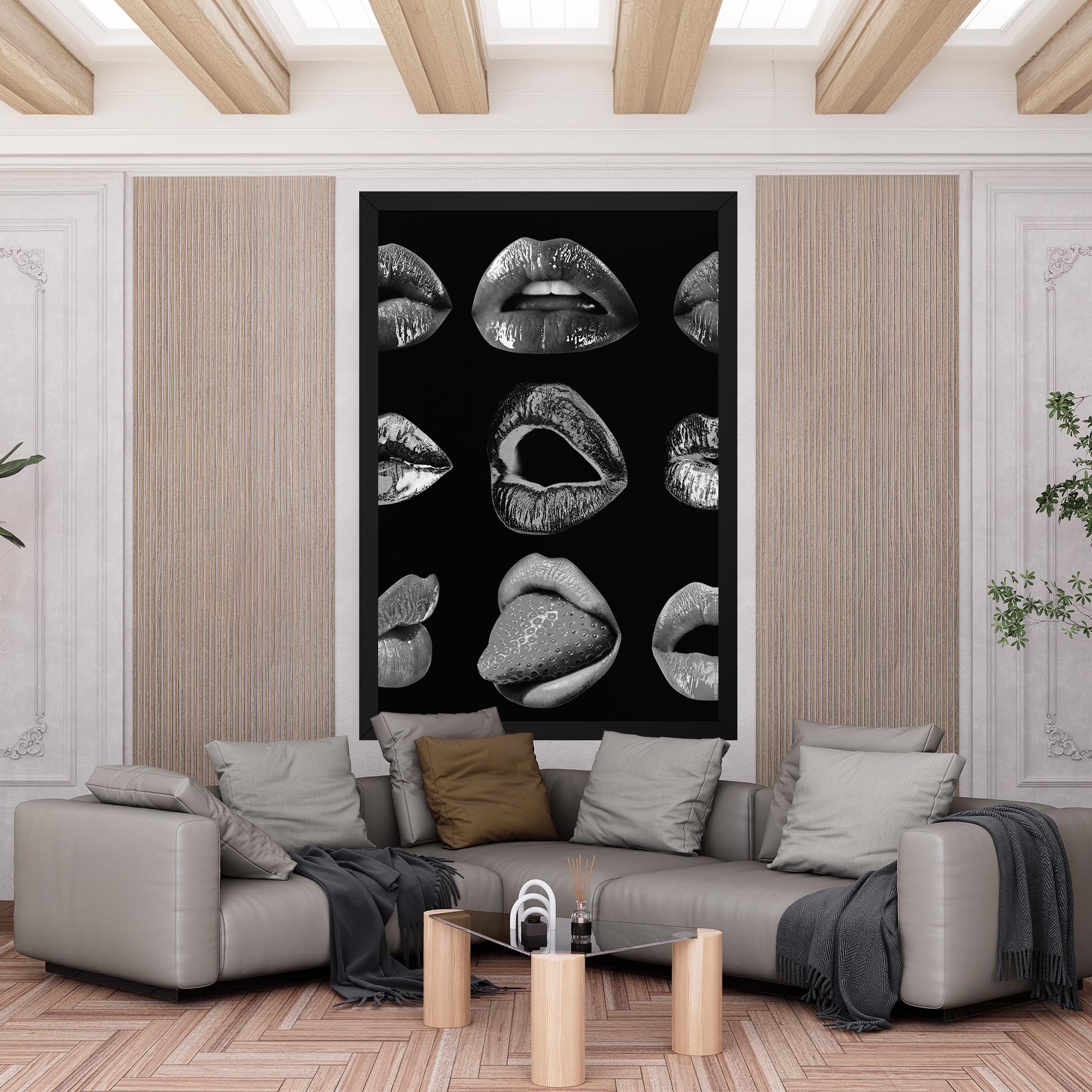 Grey Lips Collage mockup 6