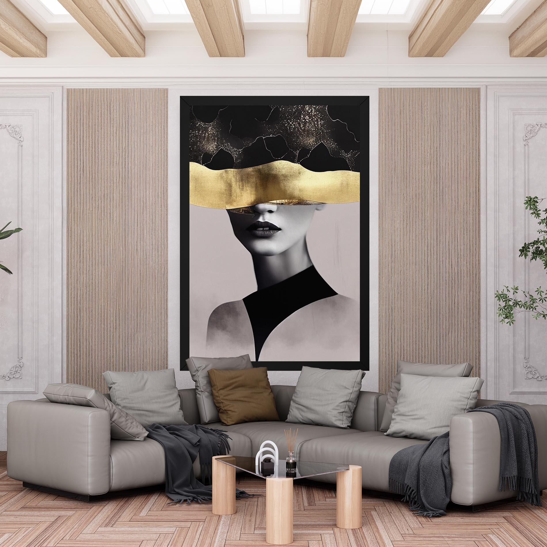 Vászonkép Grey Lips mockup 6