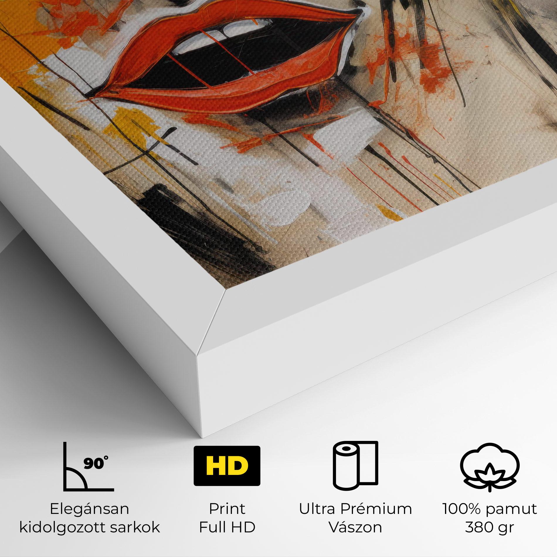 Vászonkép Abstract Woman Lips mockup 4