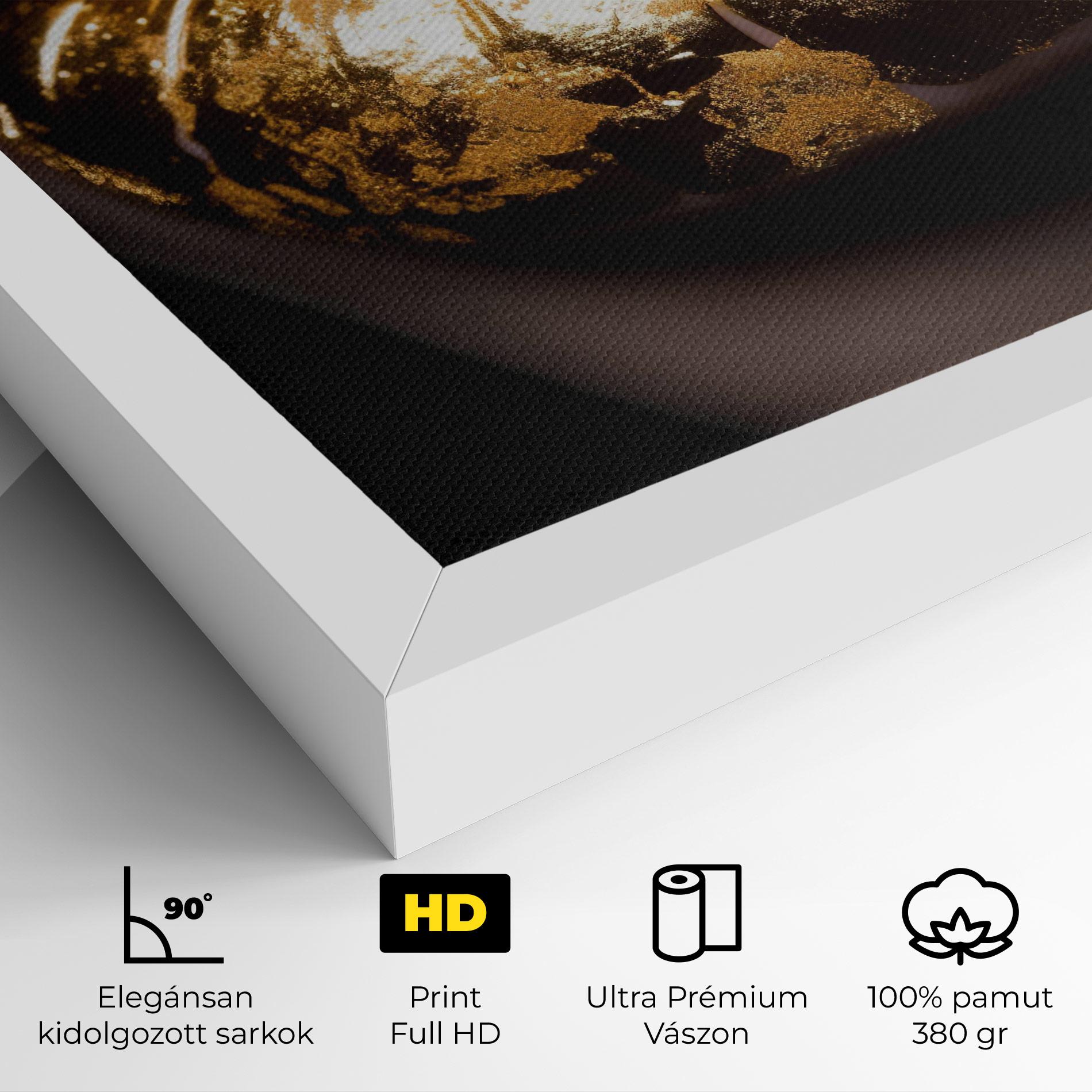 Vászonkép Big Gold Lips mockup 4