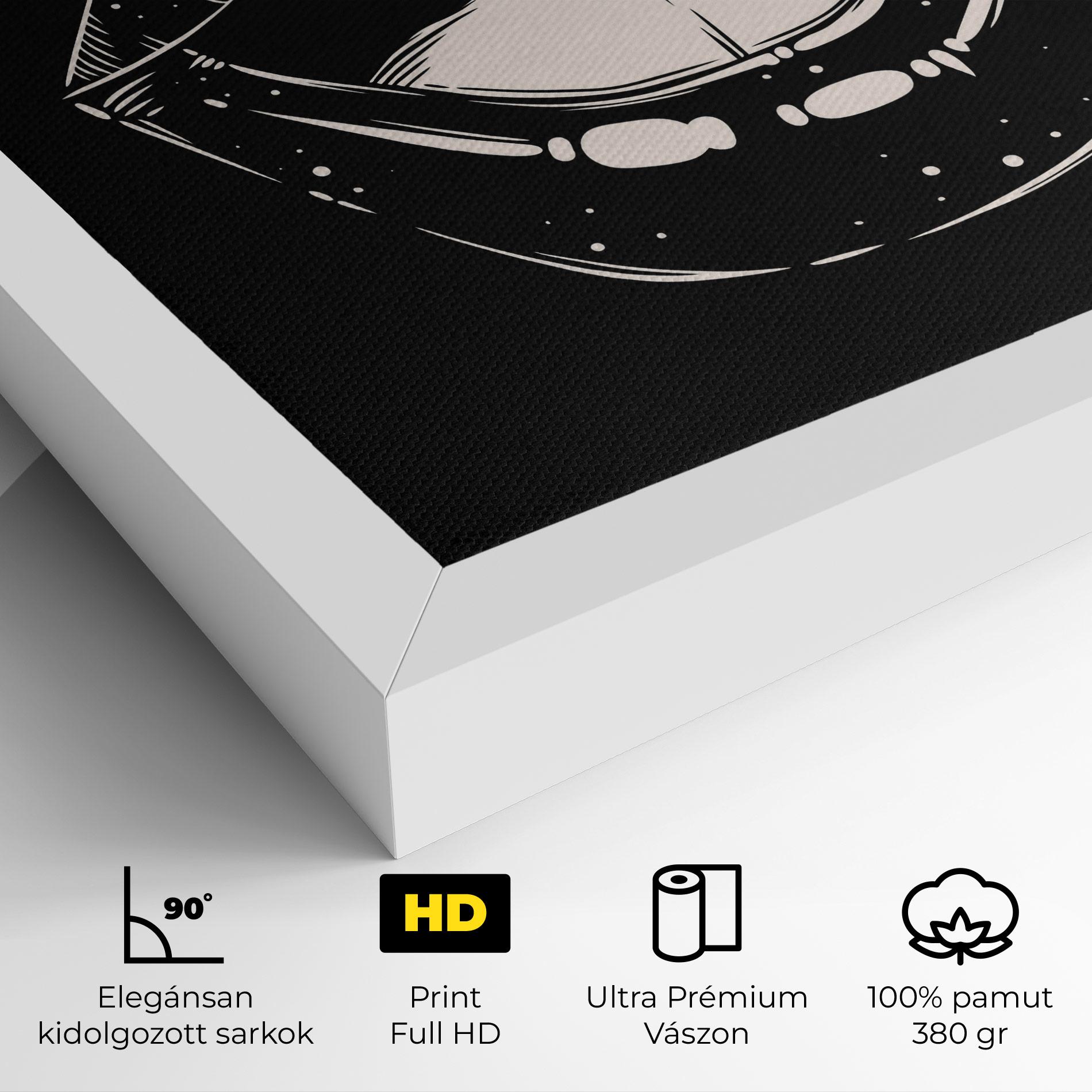 Vászonkép Lips On Black mockup 4