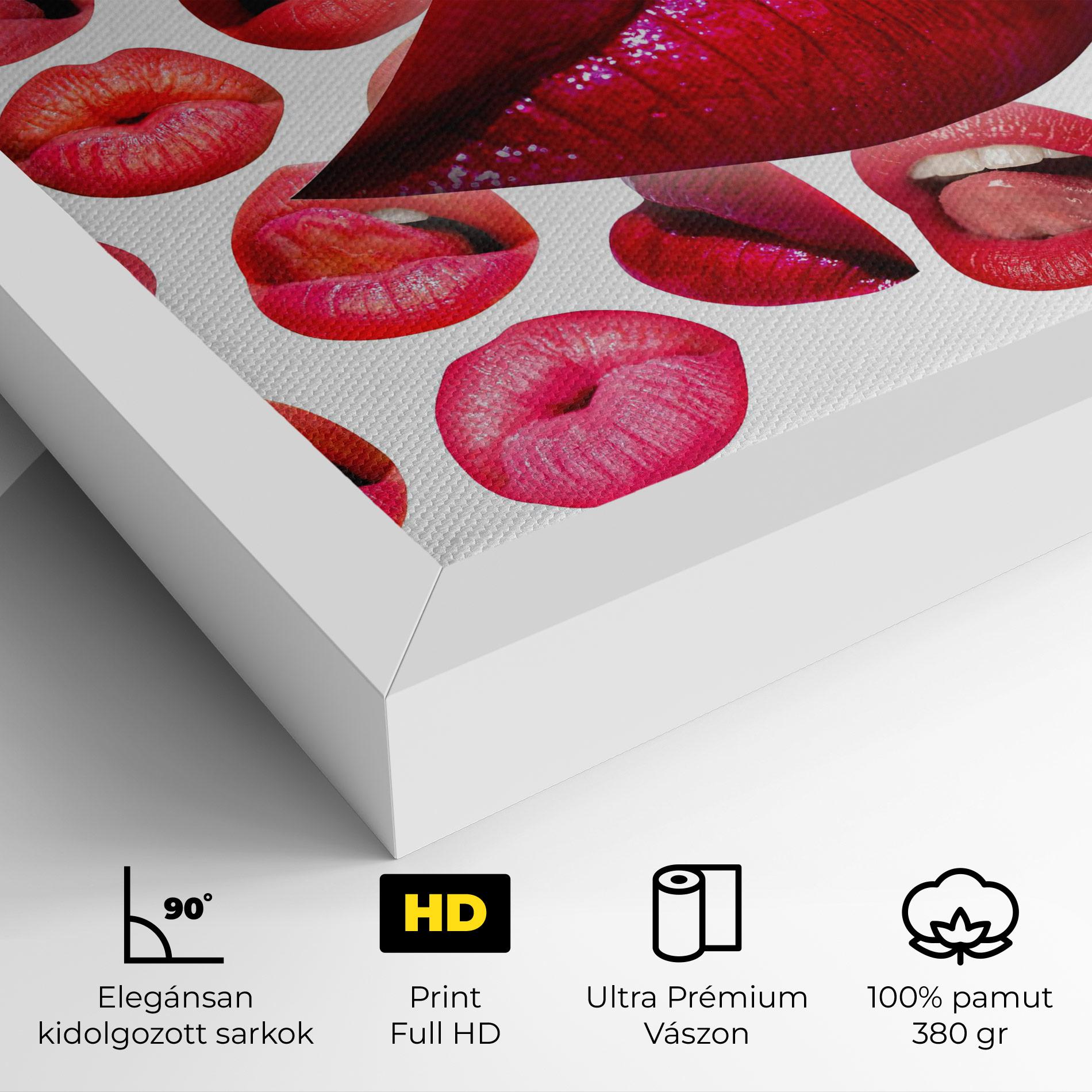 Vászonkép Red Lip Female mockup 4