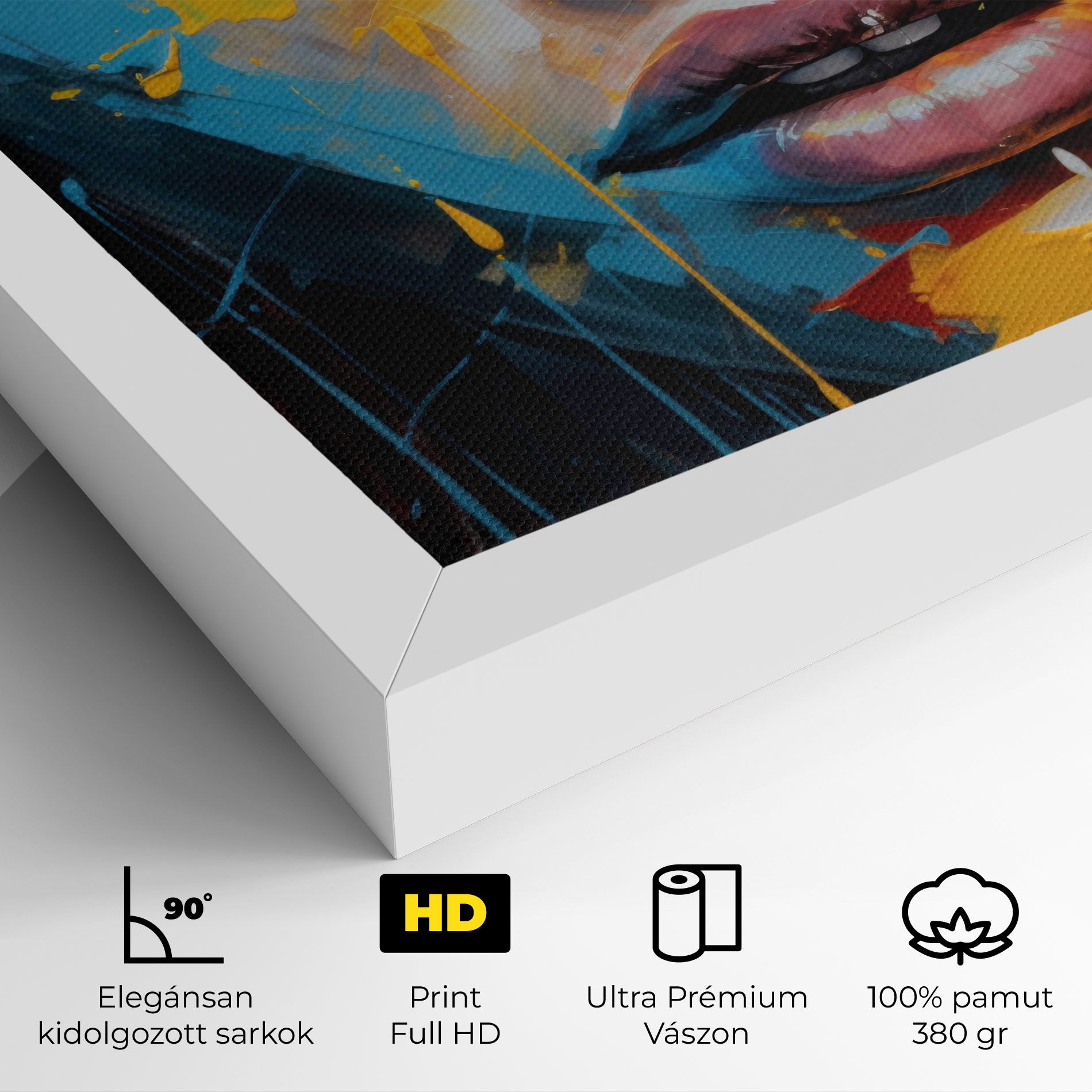 Woman Abstract Lips mockup 4