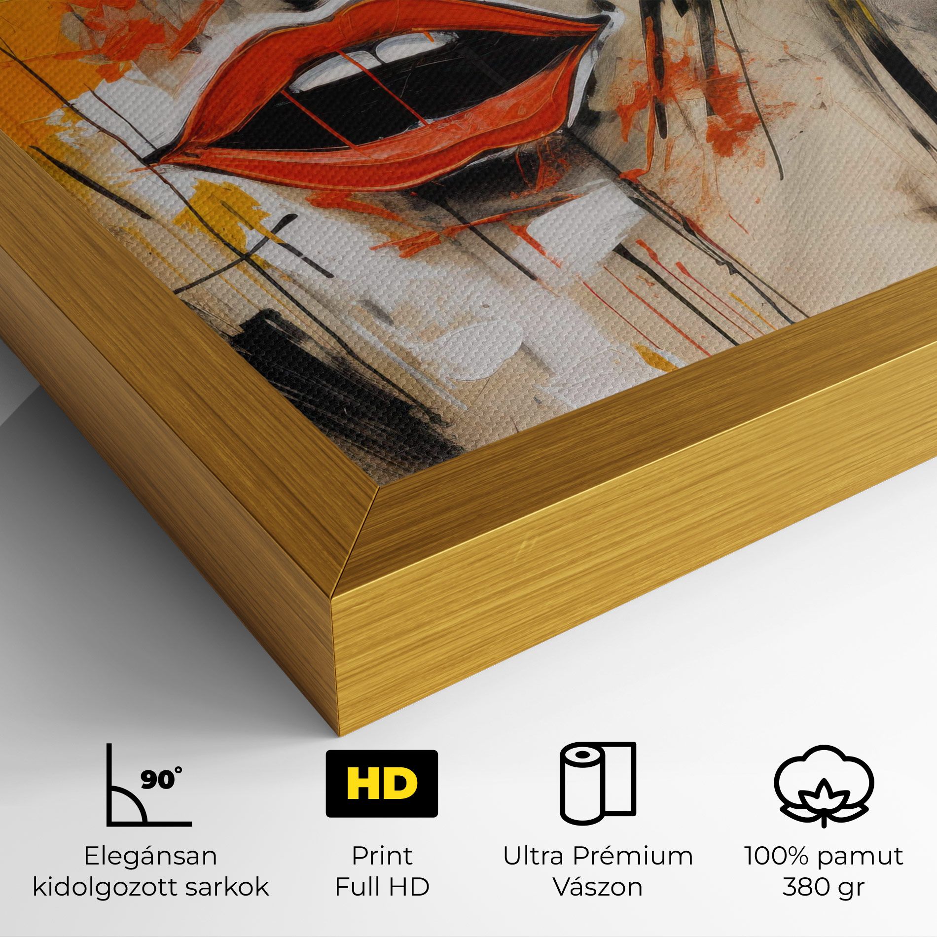 Abstract Woman Lips mockup 4