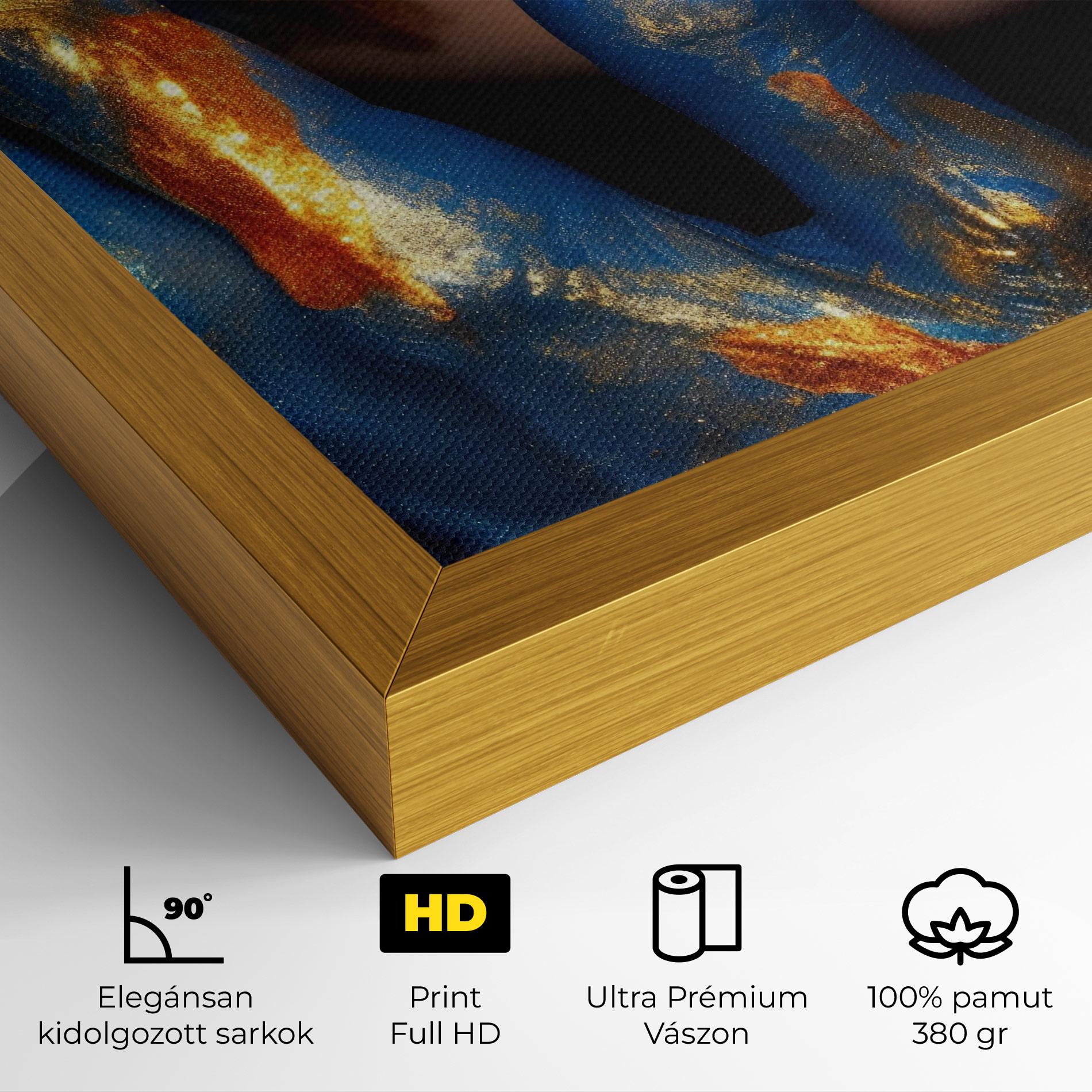 Vászonkép Blue Hand Lips mockup 4