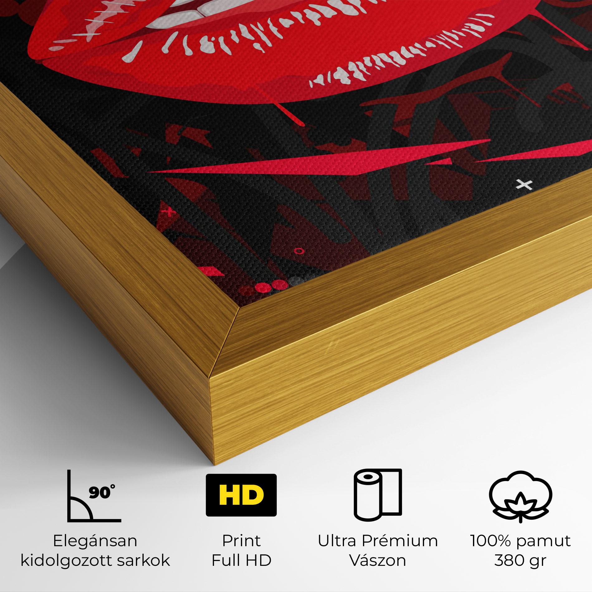 Vászonkép Graff Lips mockup 4