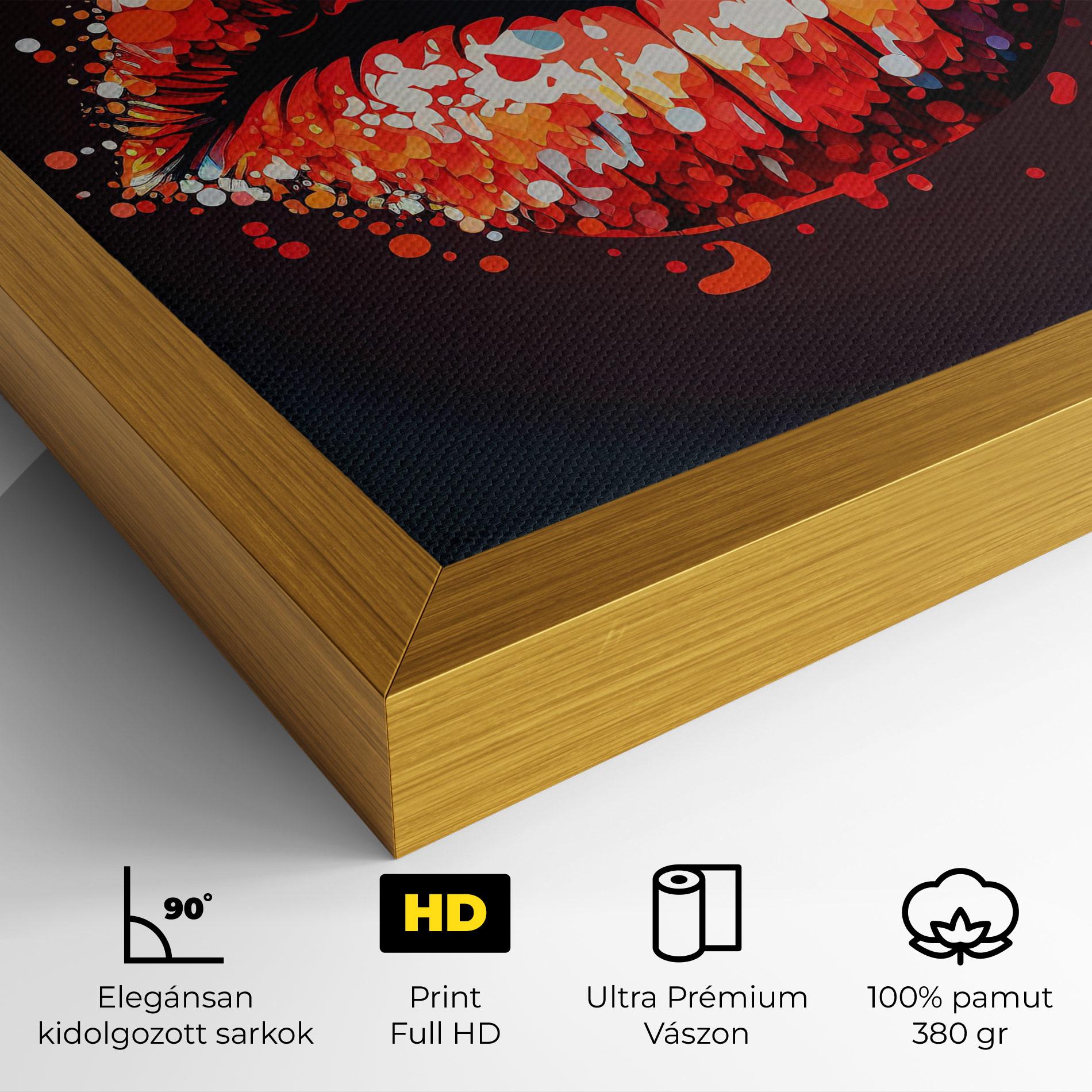 Vászonkép Red Lips With Word Lips It mockup 4