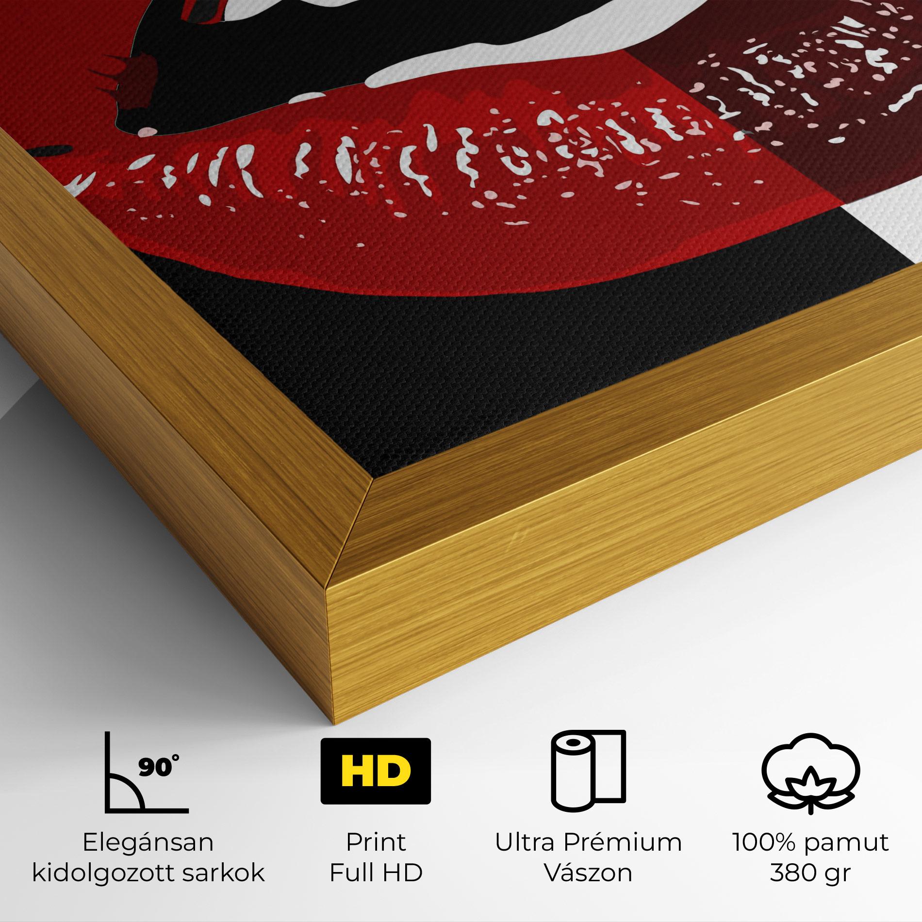 Vászonkép Red Shade Lips mockup 4