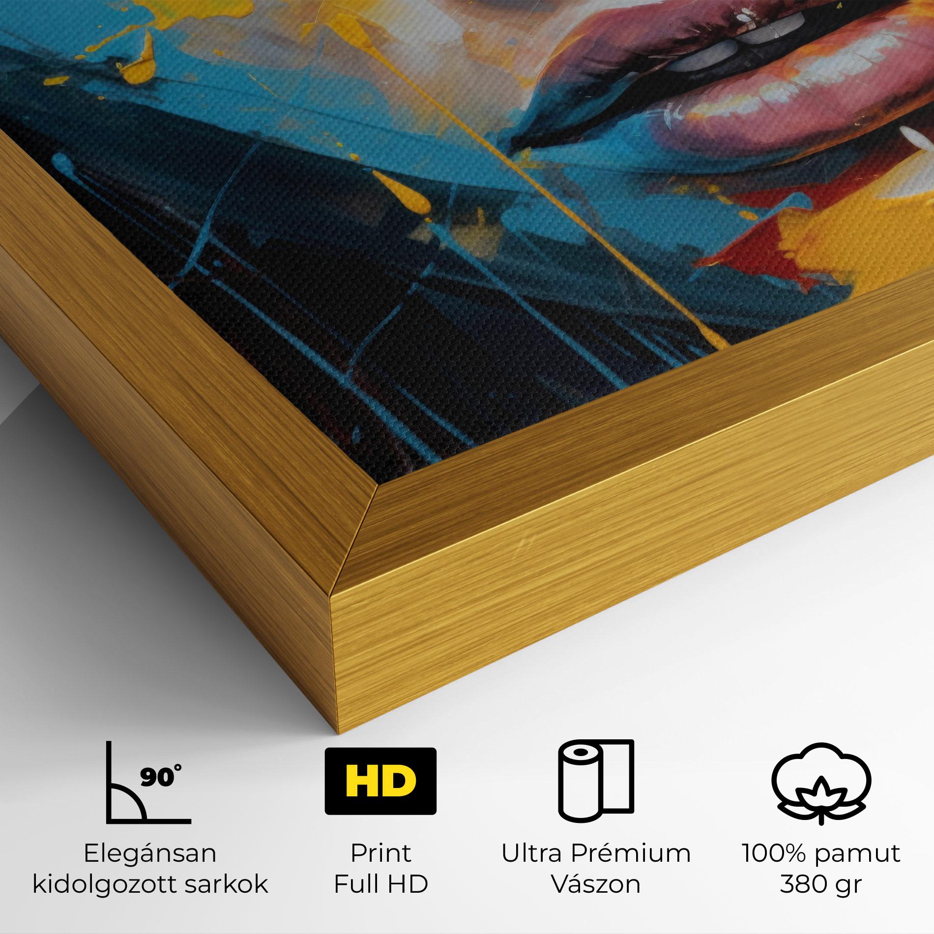 Vászonkép Woman Abstract Lips mockup 4