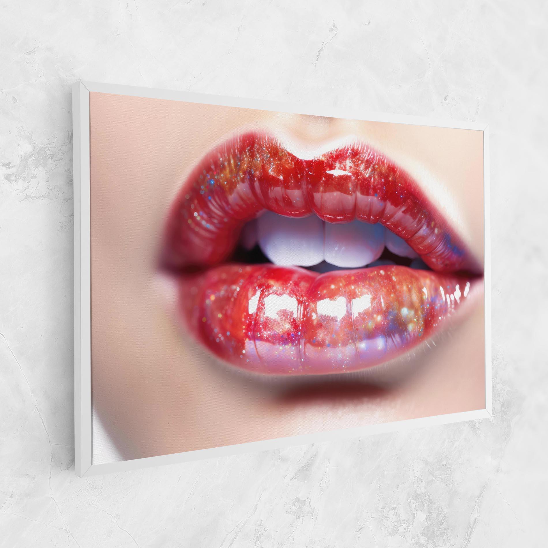 Vászonkép Red Pretty Lips mockup 1