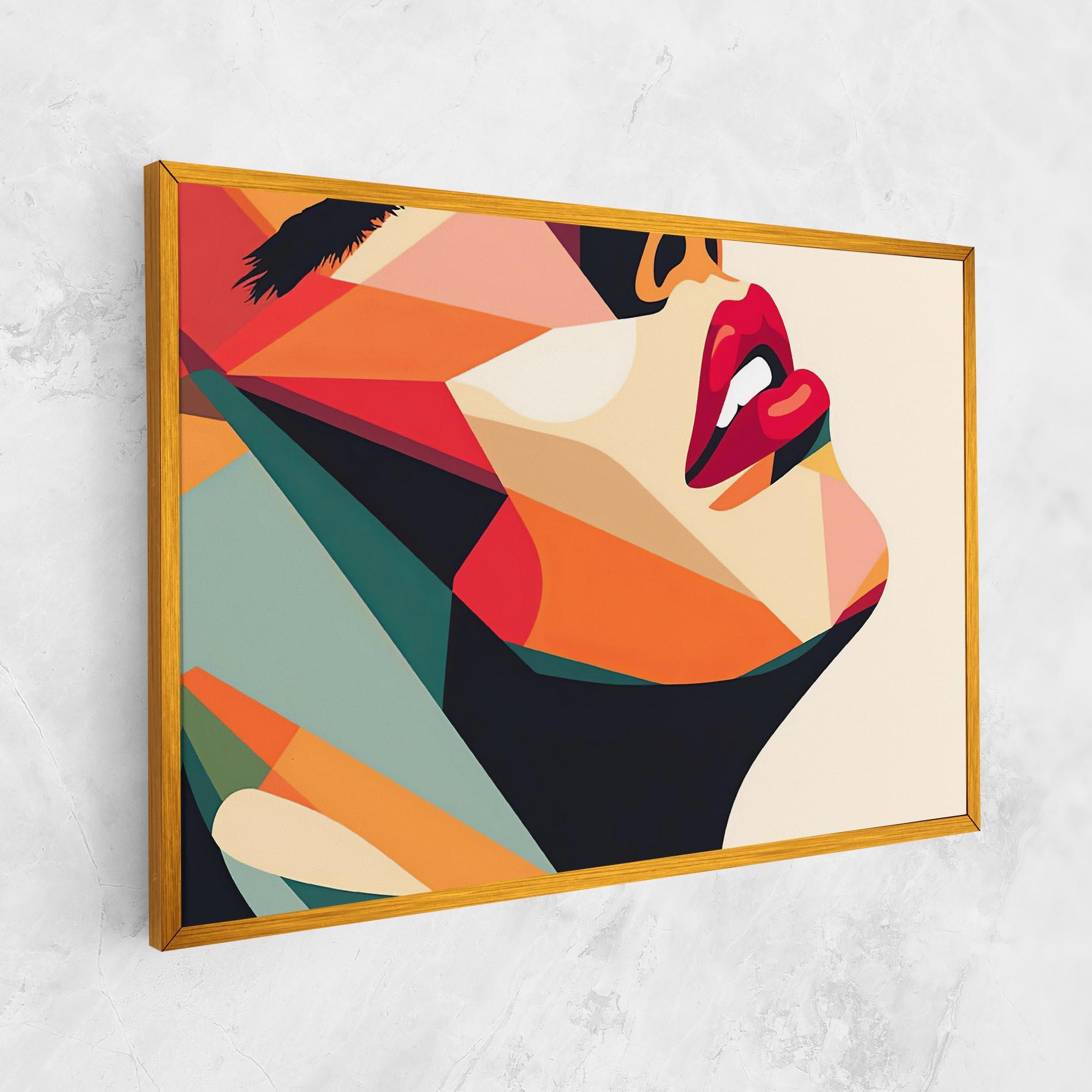 Vászonkép Abstract Lips mockup 1