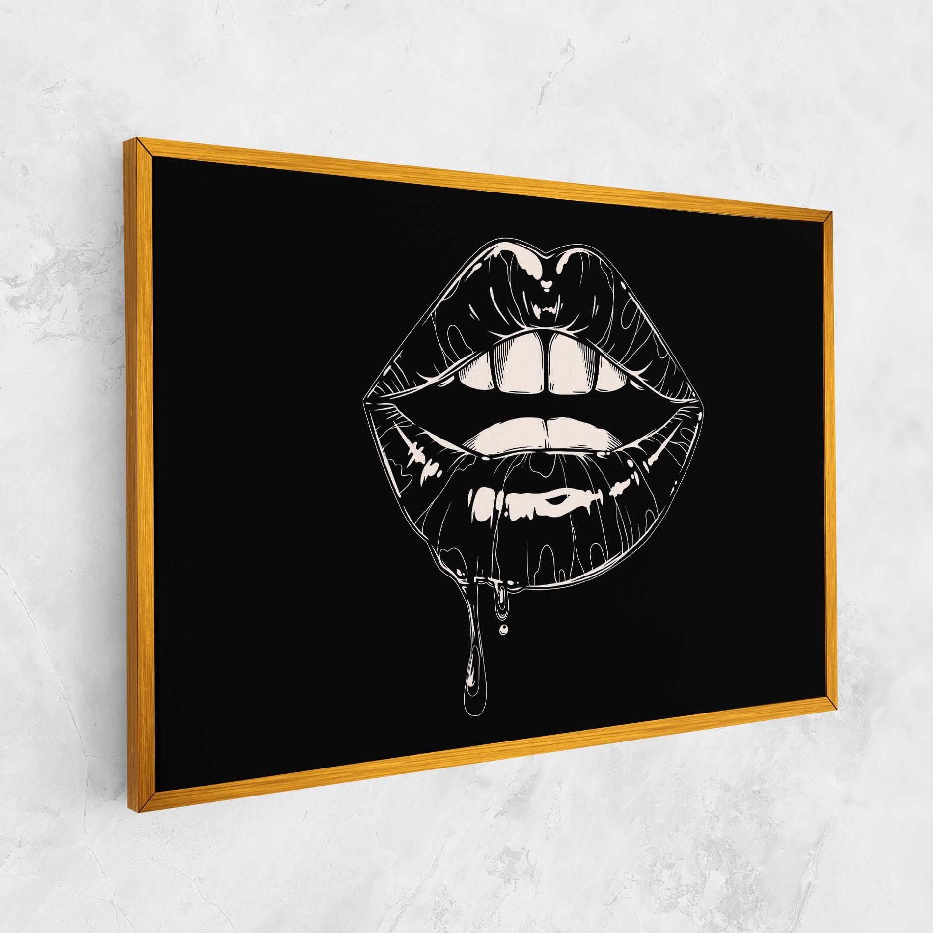Open Lips On Black mockup 1