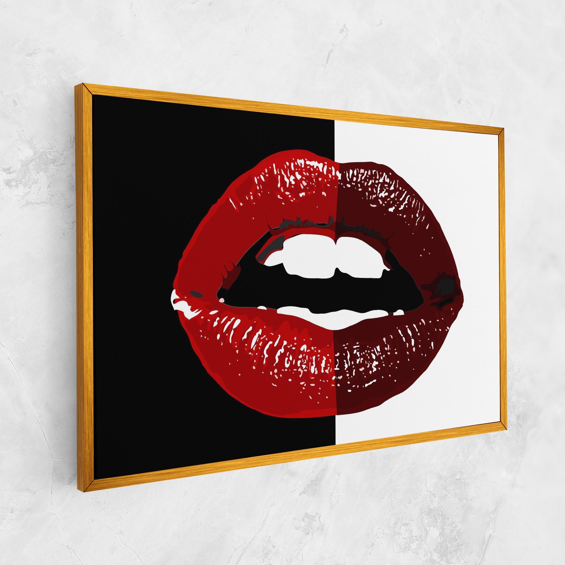 Vászonkép Red Shade Lips mockup 1