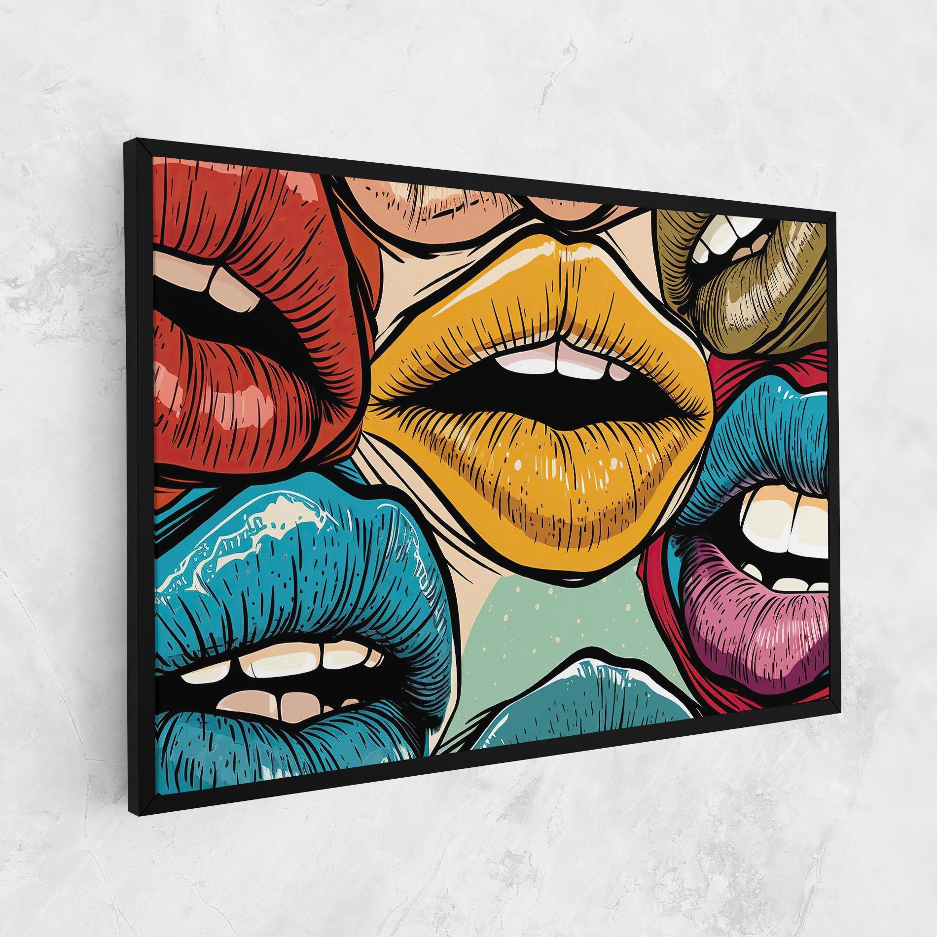 Vászonkép Comic Book Color Lips mockup 1