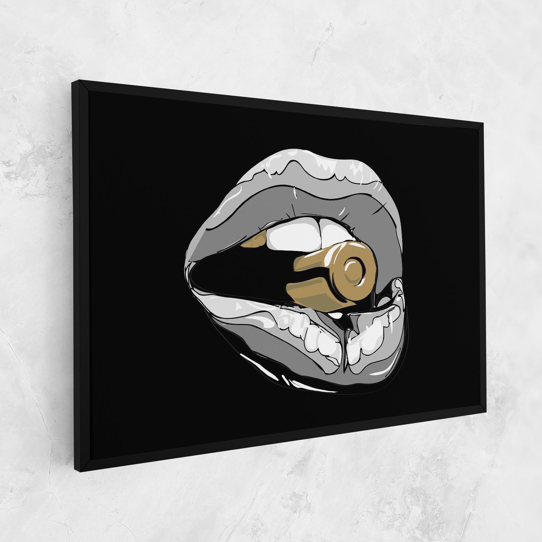 Vászonkép Grey Bullet Lips mockup 1