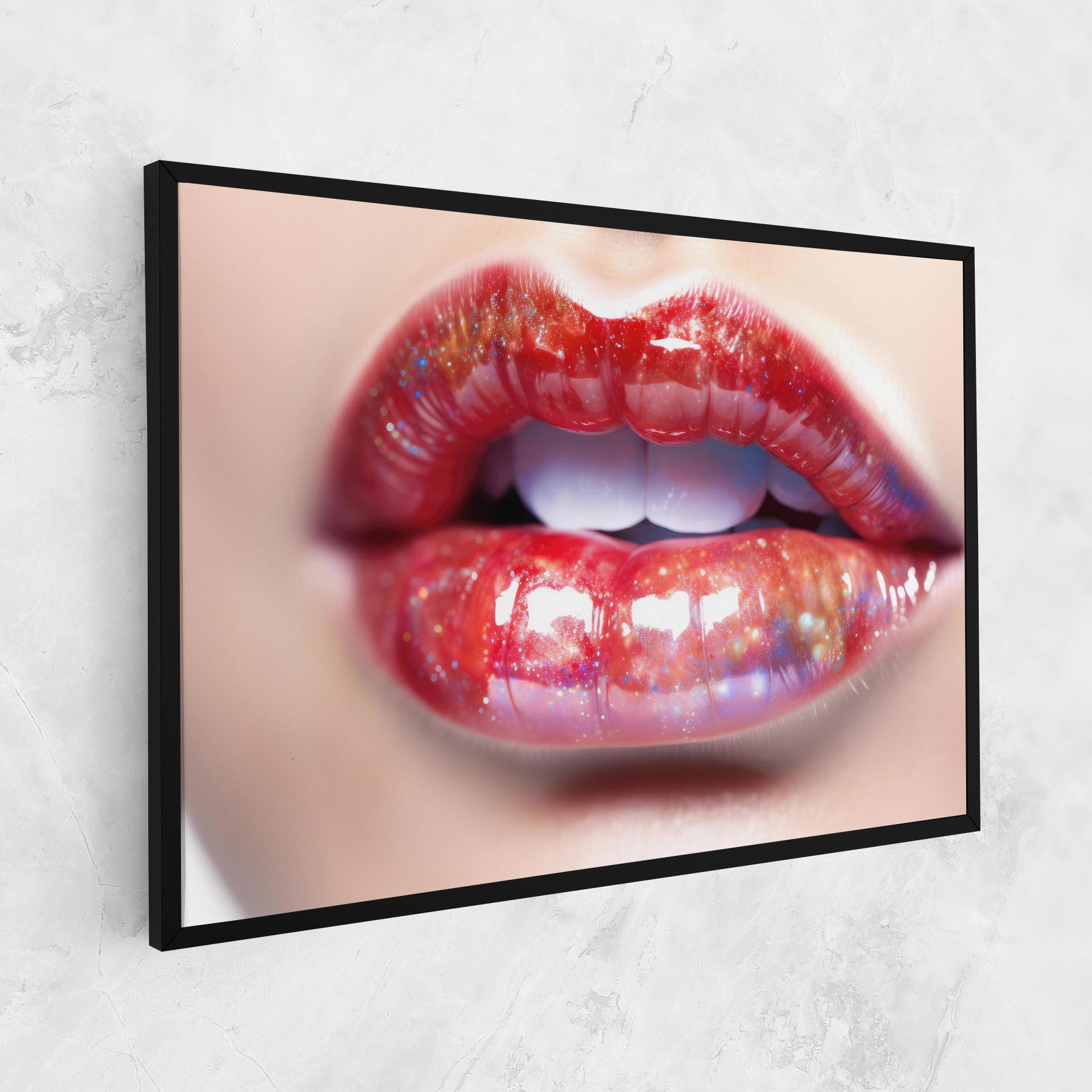 Vászonkép Red Pretty Lips mockup 1