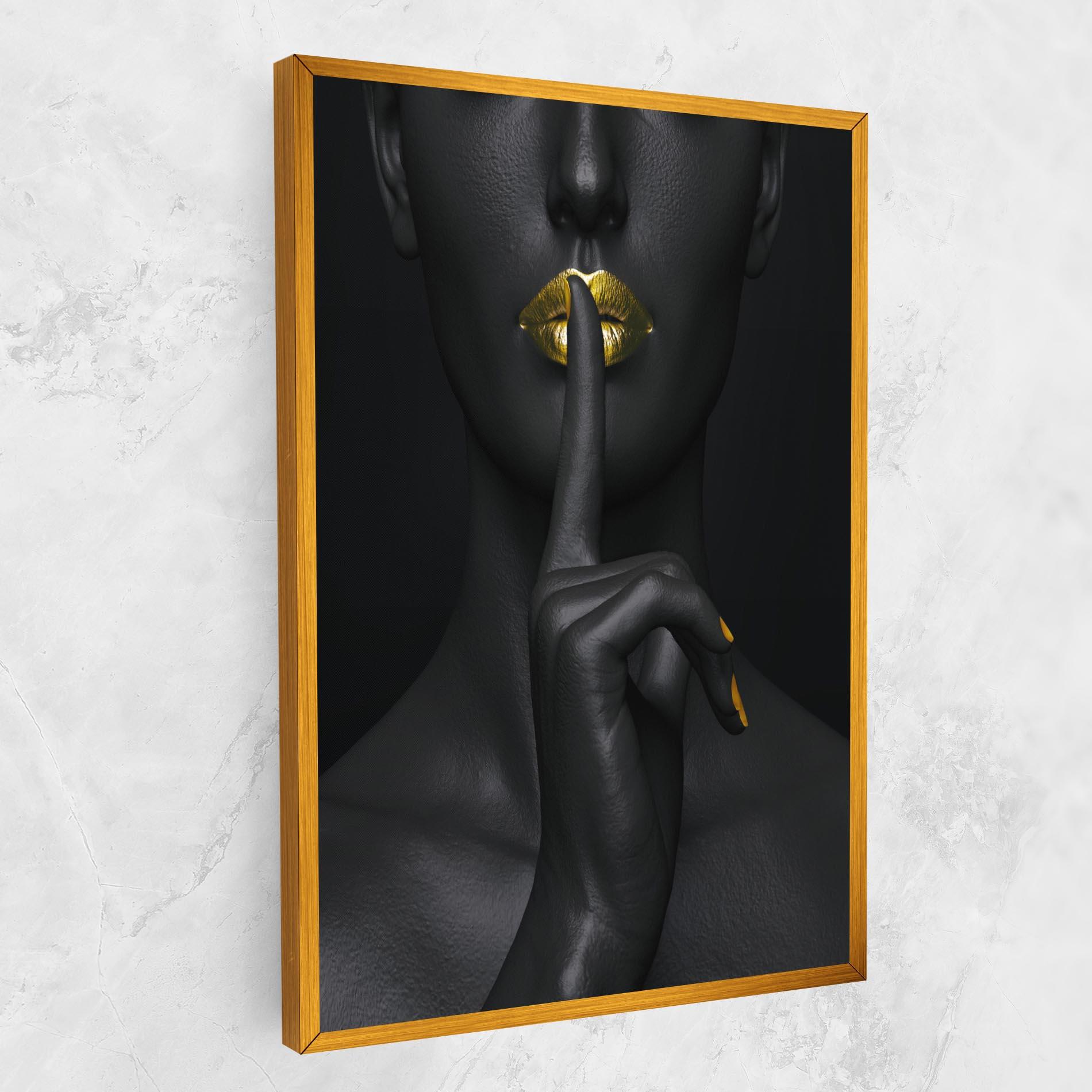 Vászonkép Silence Lips Portrait mockup 1