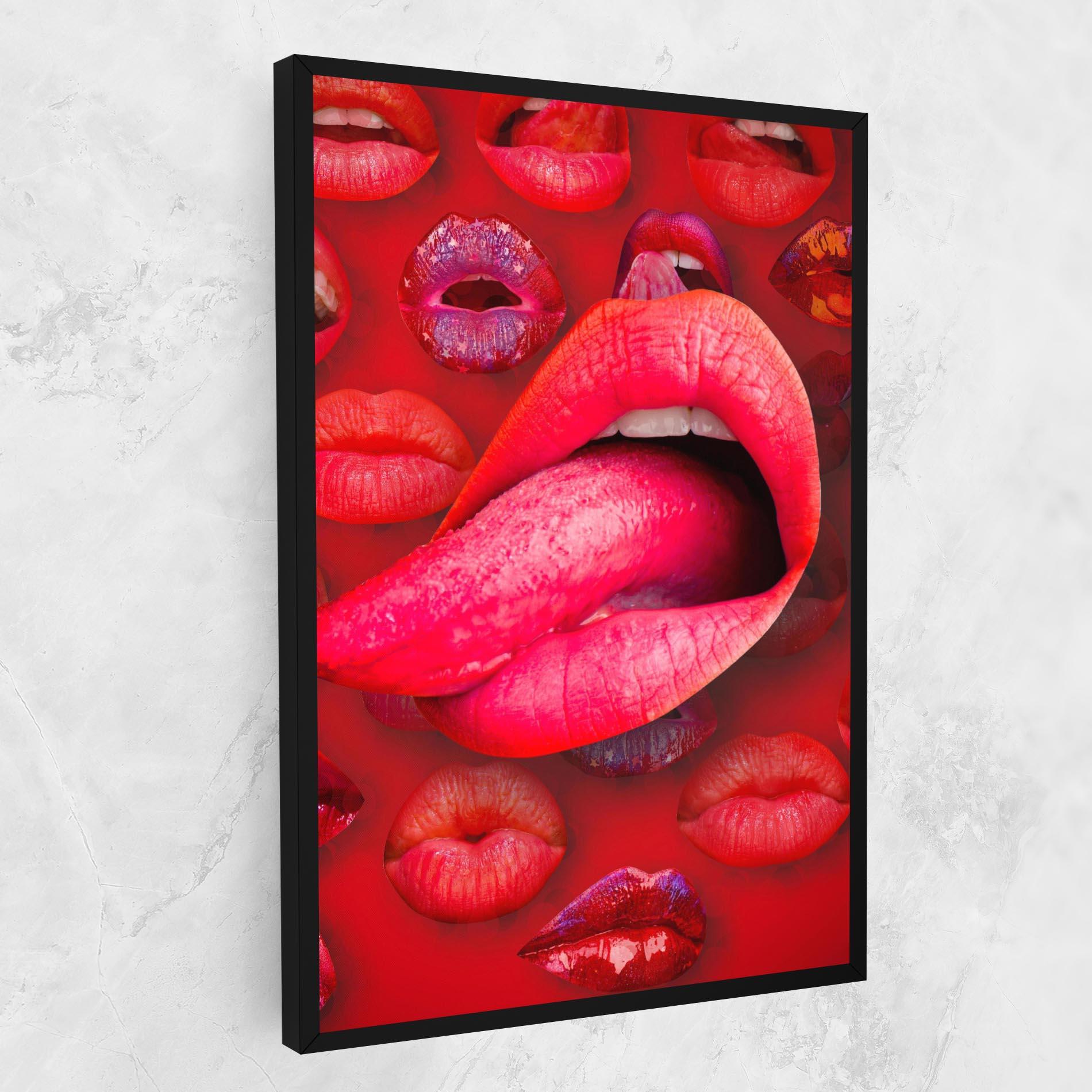 Vászonkép Big Tongue Collage mockup 1