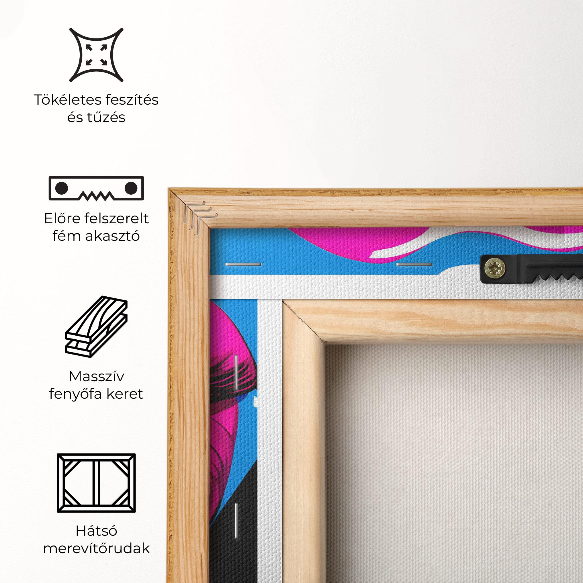 Vászonkép Blue Pink Lips Art mockup 5