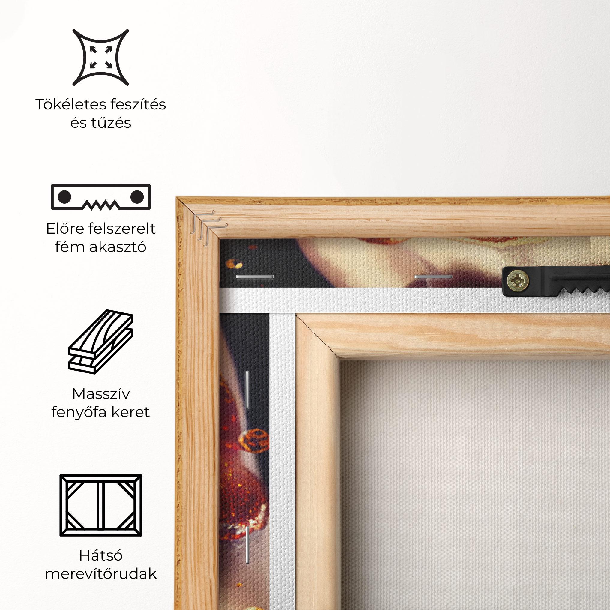 Vászonkép Gold Glitter Lips mockup 5