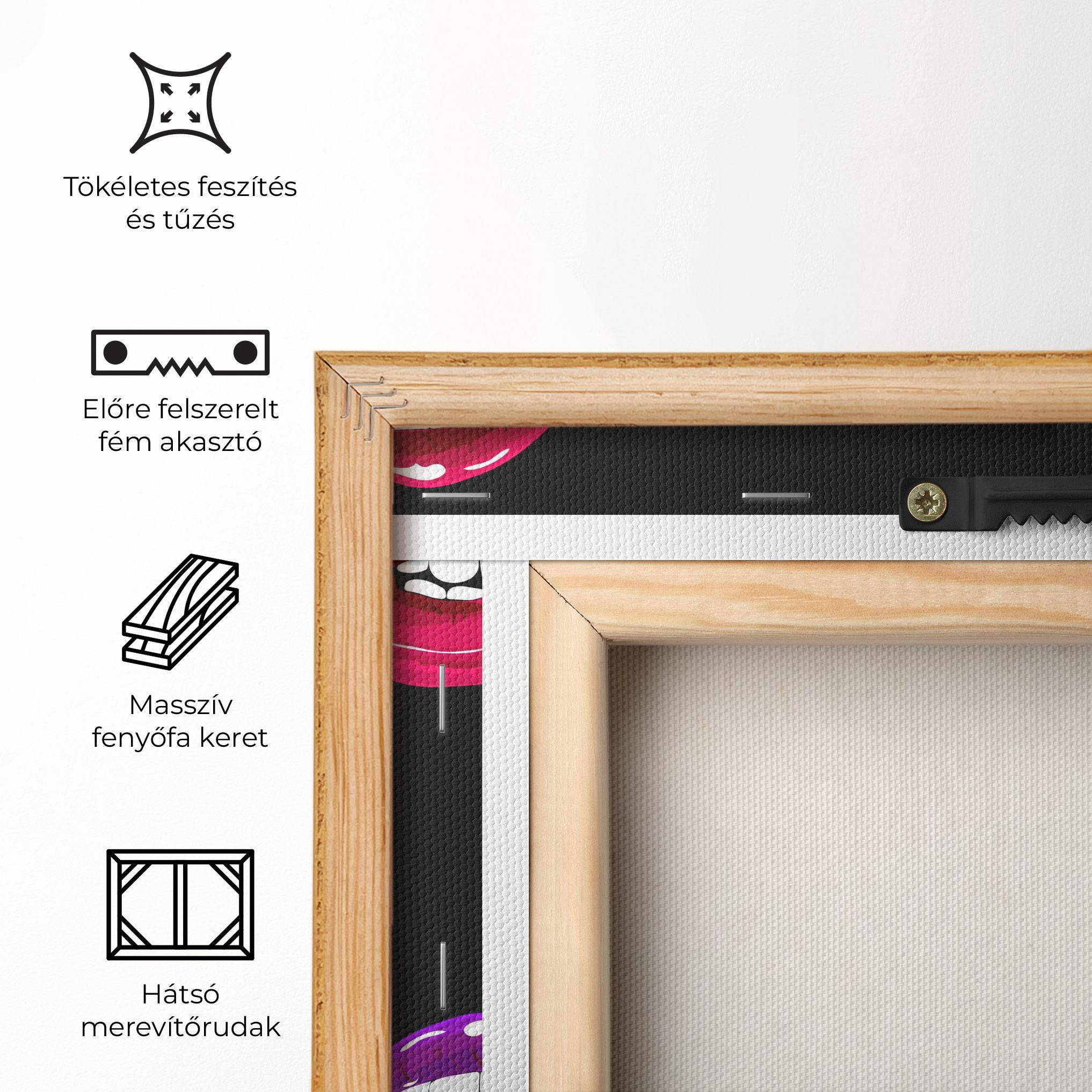 Vászonkép Mix Color Lips mockup 5