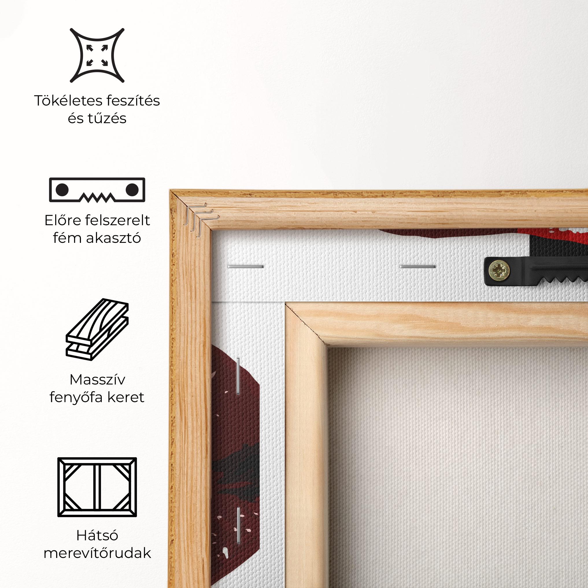 Vászonkép Red Shade Lips mockup 5