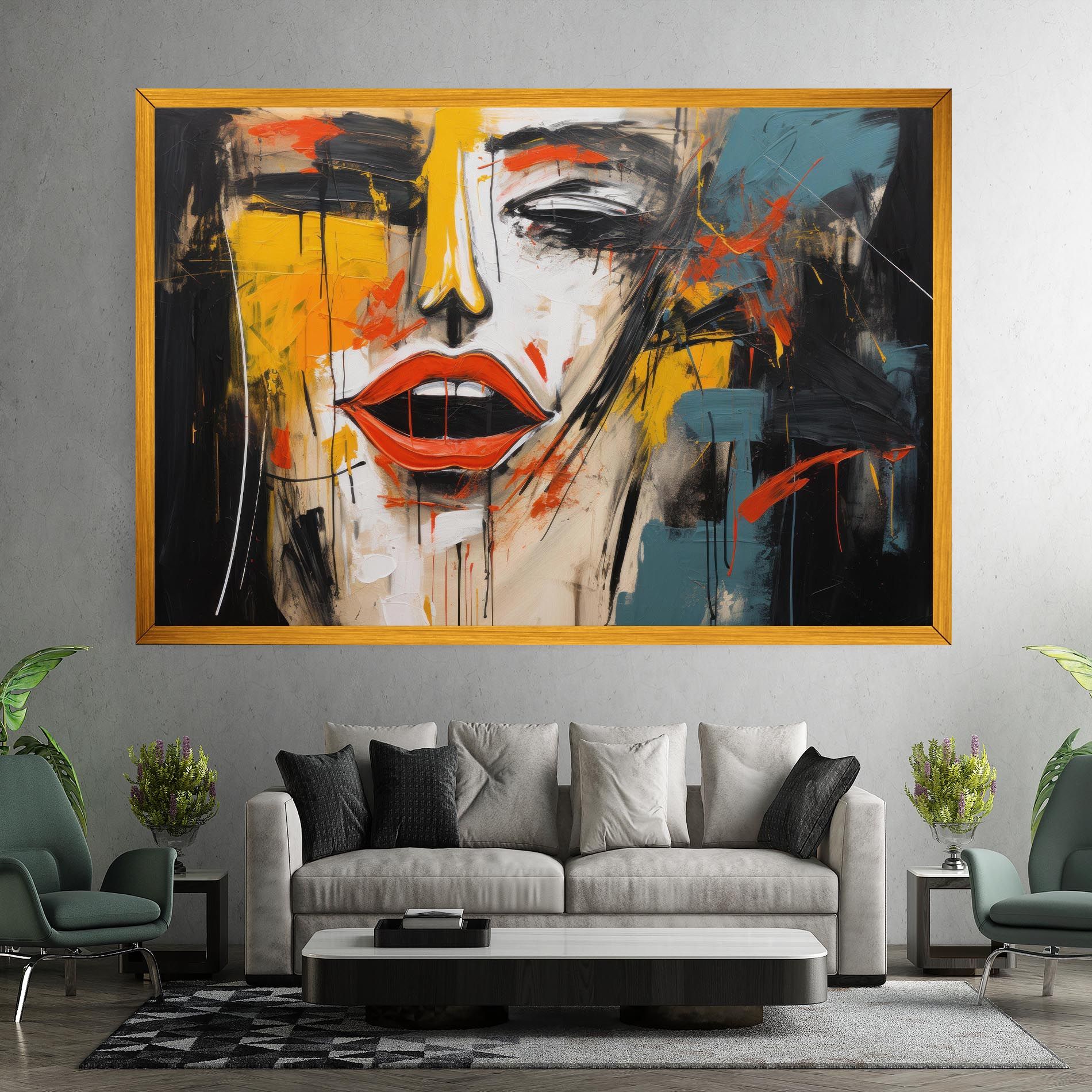 Abstract Woman Lips mockup 7