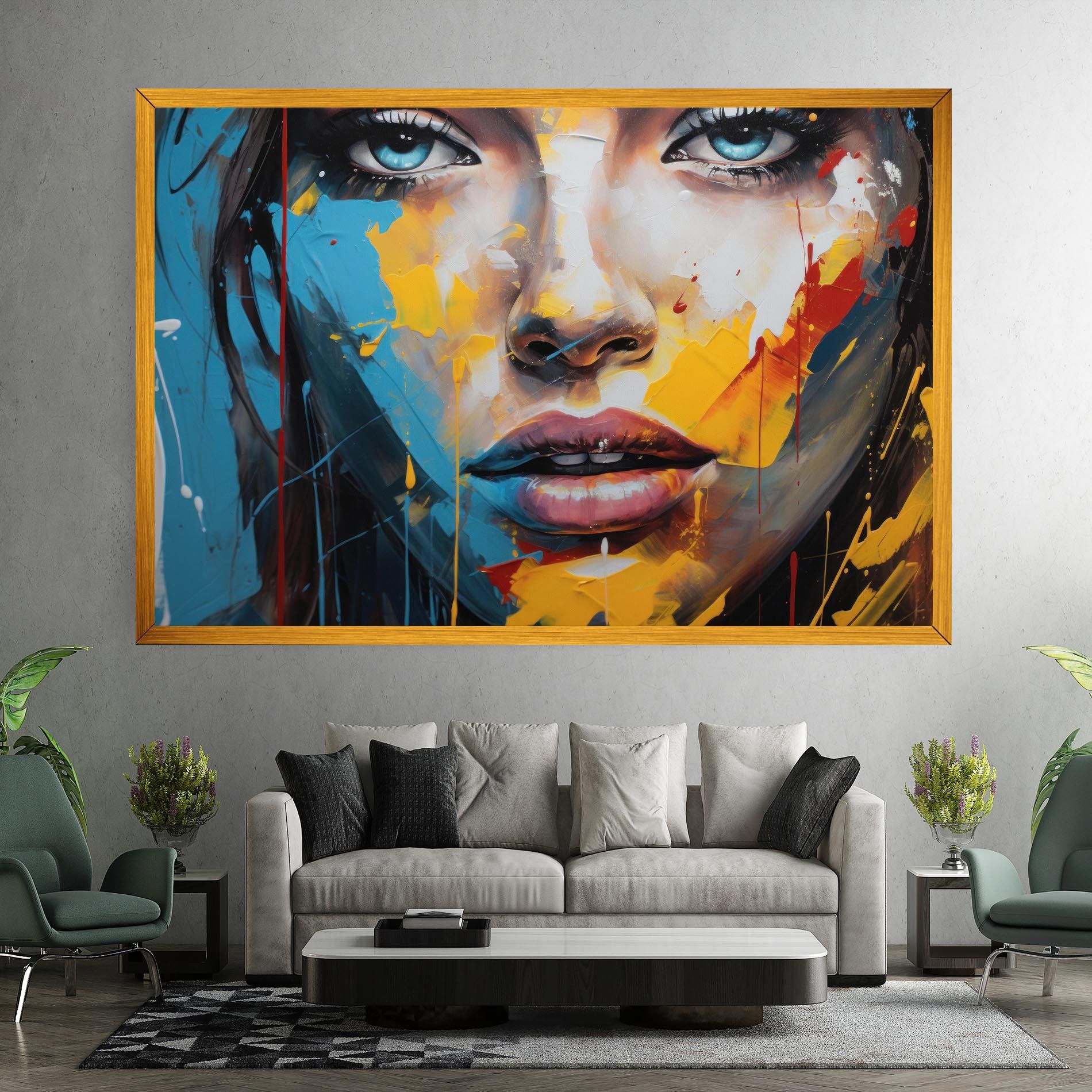 Woman Abstract Lips mockup 7