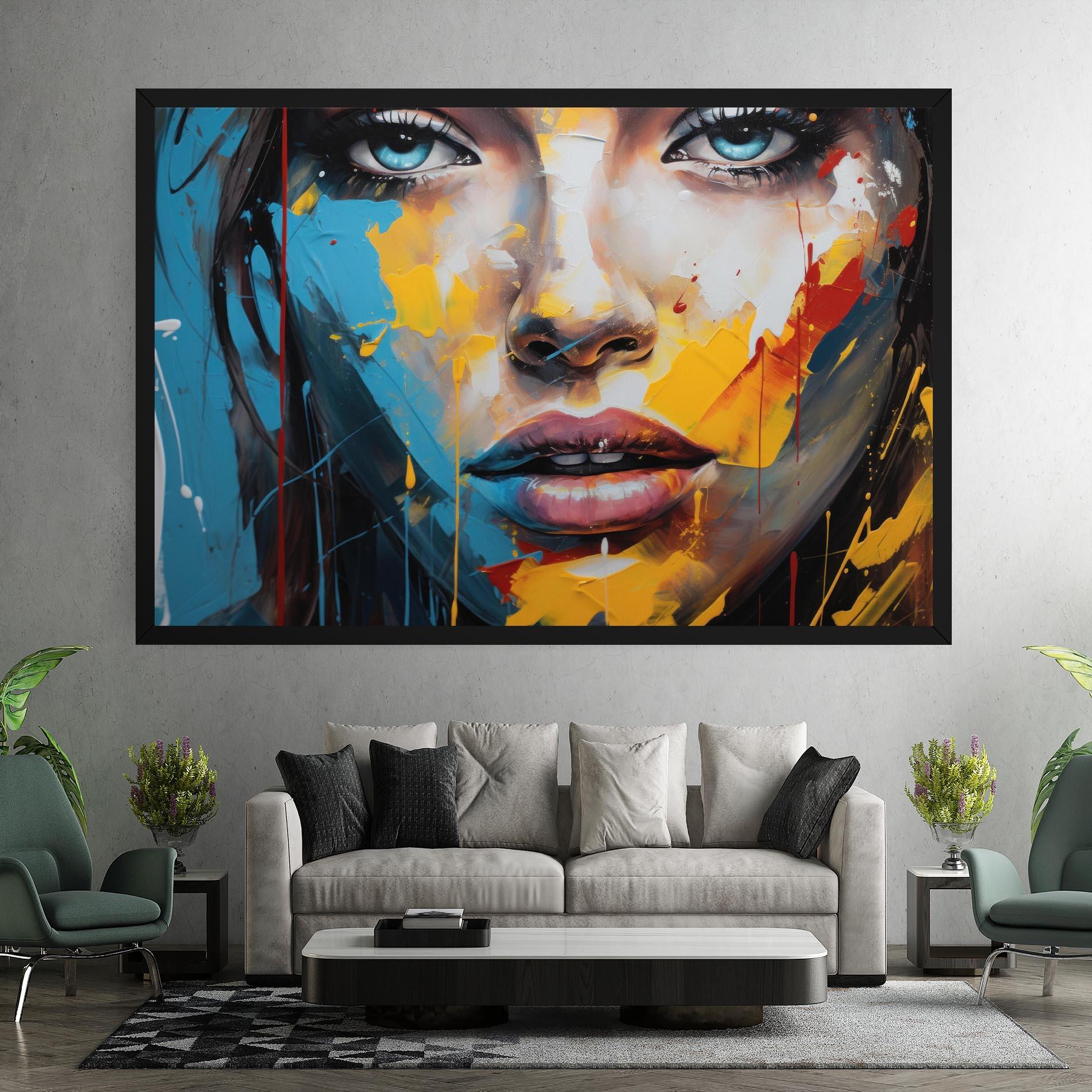 Vászonkép Woman Abstract Lips mockup 7