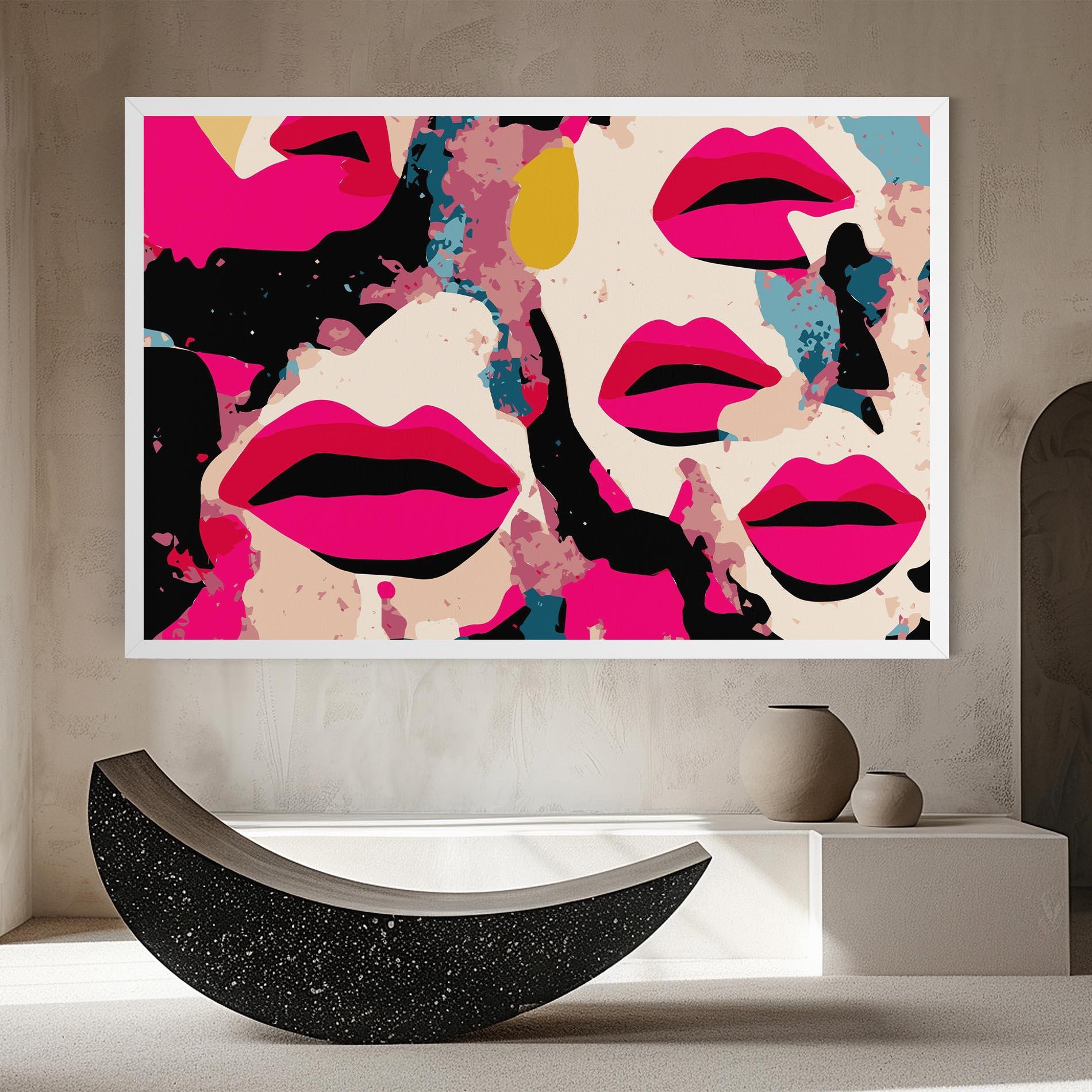 Vászonkép Pink Lips mockup 8