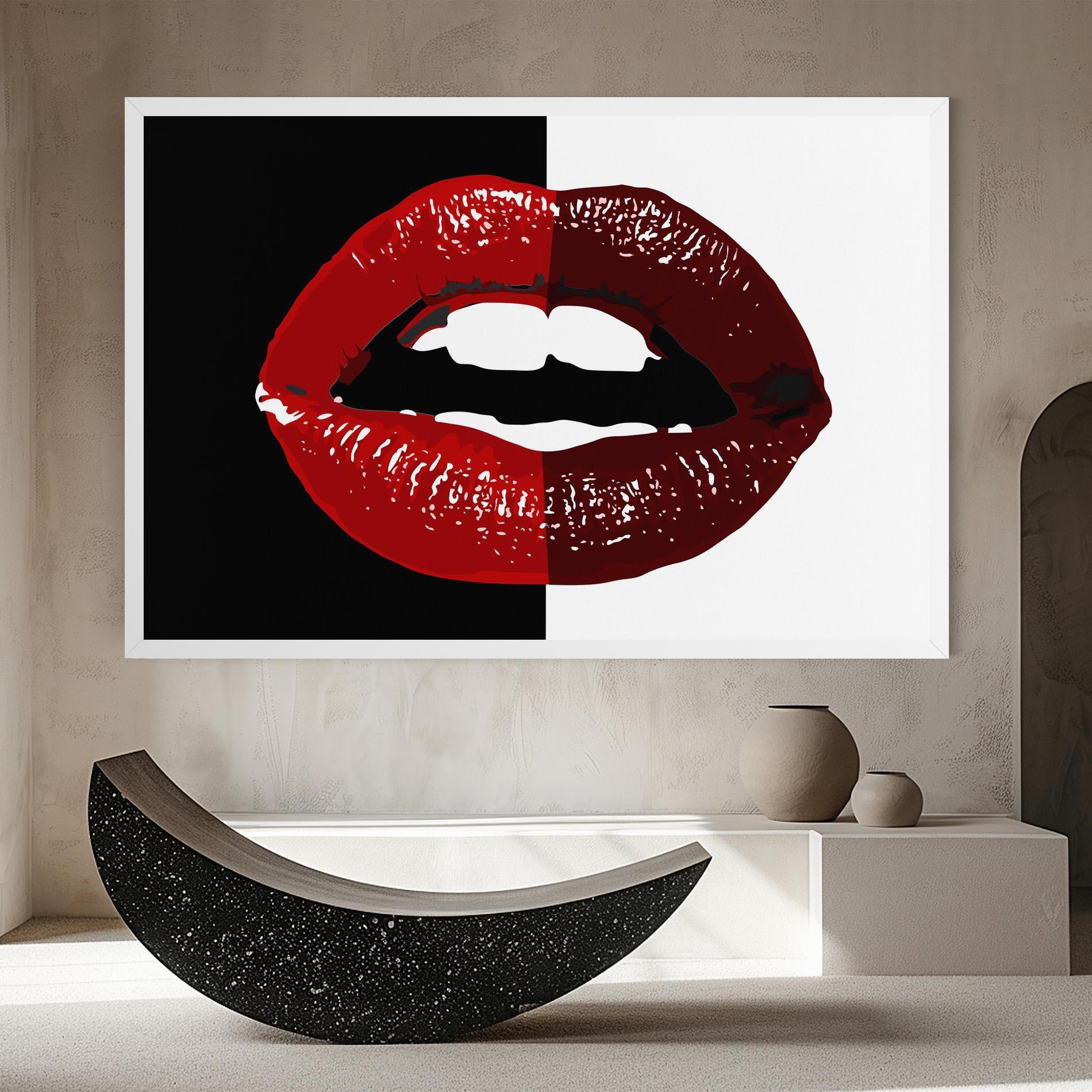 Vászonkép Red Shade Lips mockup 8