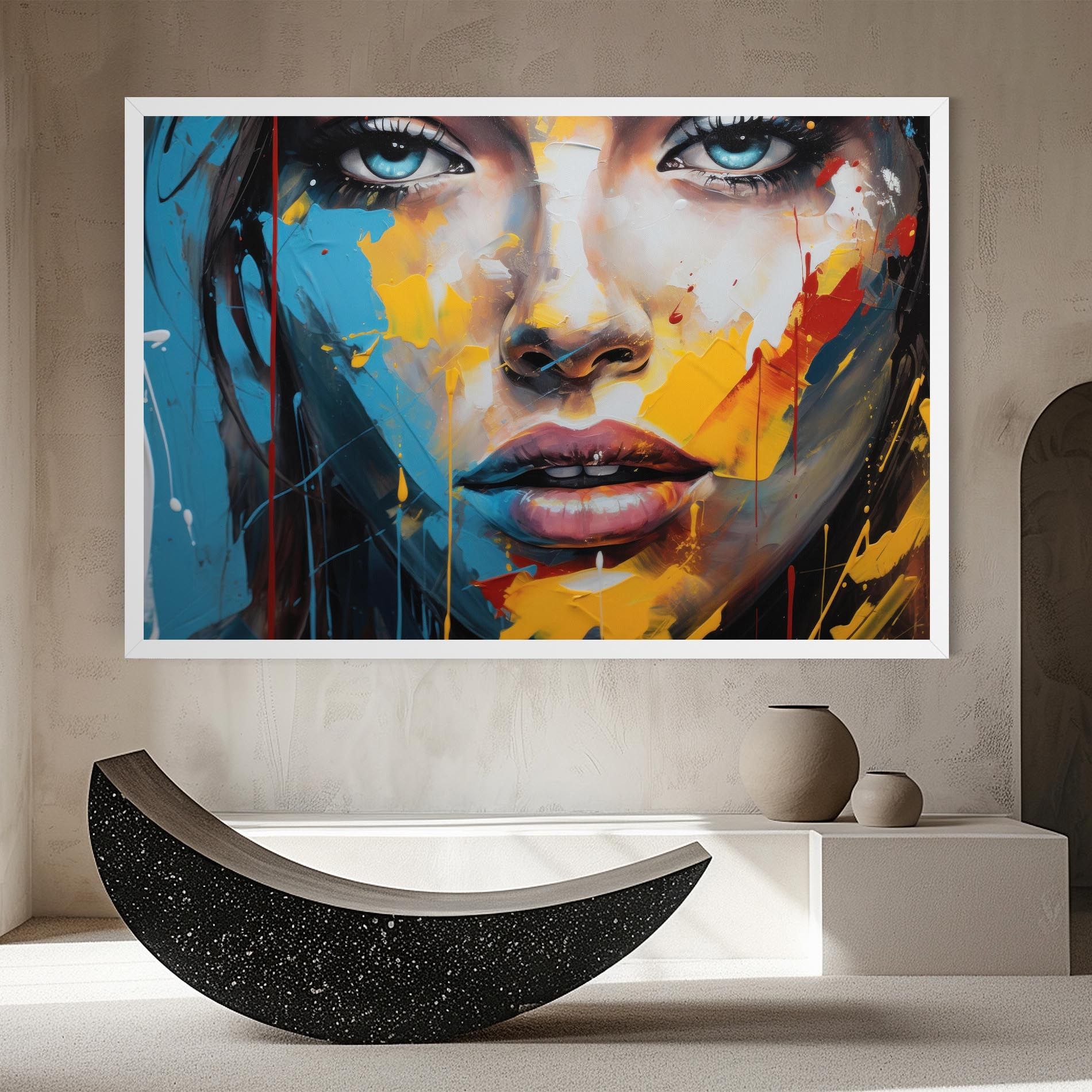 Woman Abstract Lips mockup 8