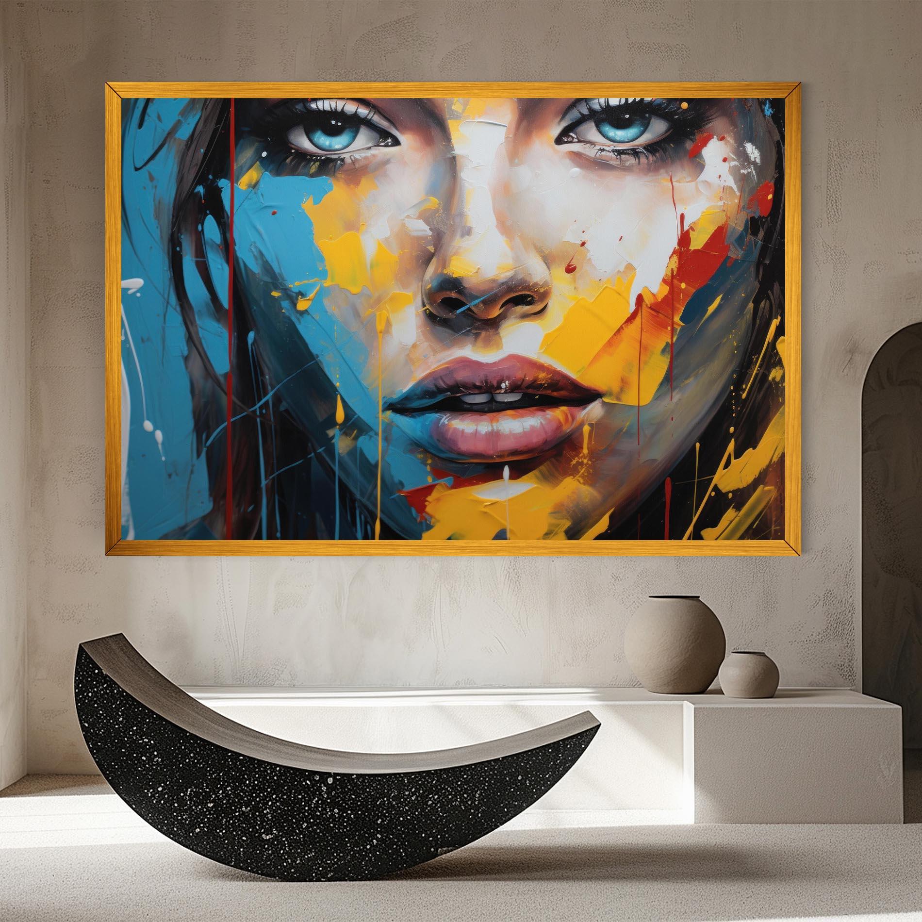 Vászonkép Woman Abstract Lips mockup 8