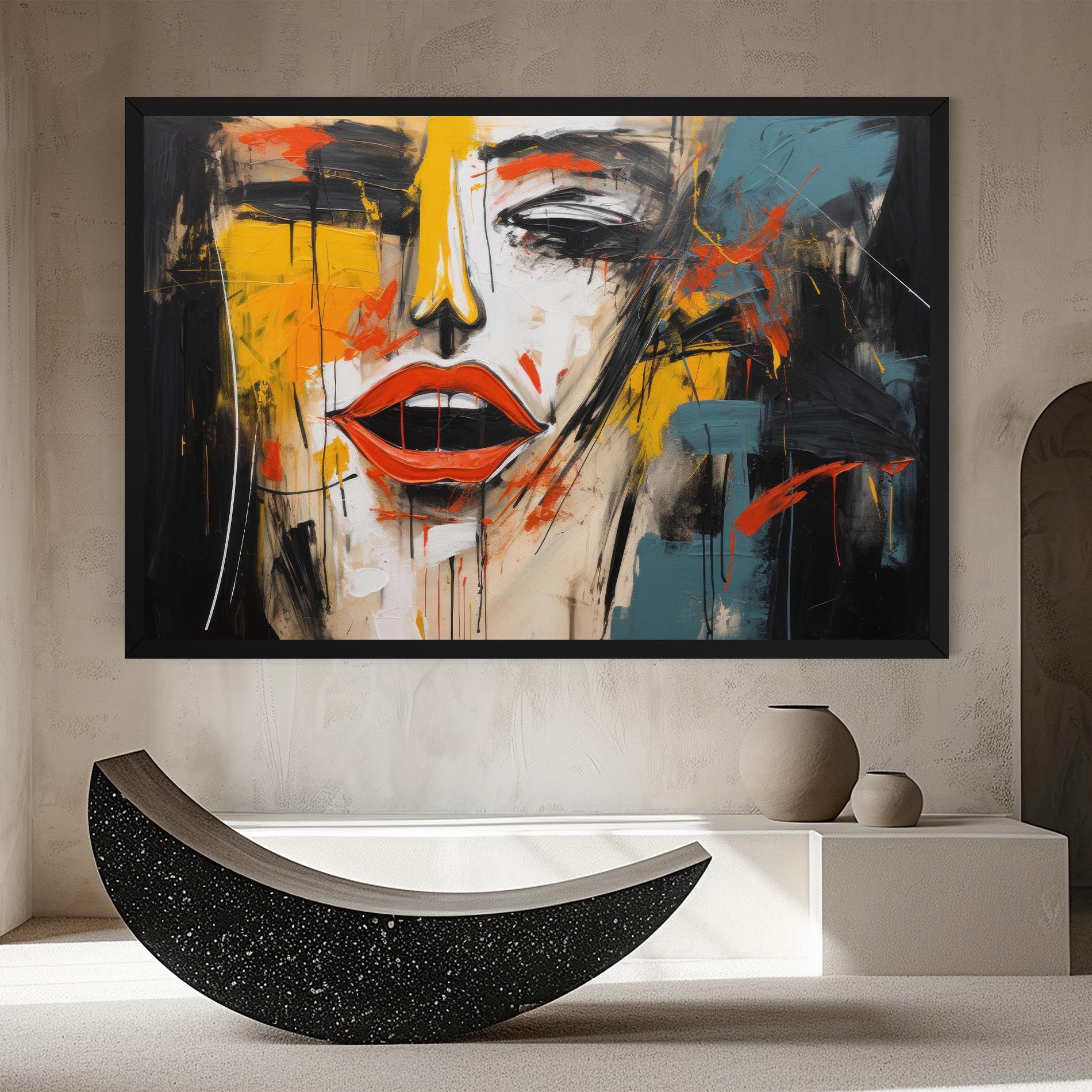 Abstract Woman Lips mockup 8