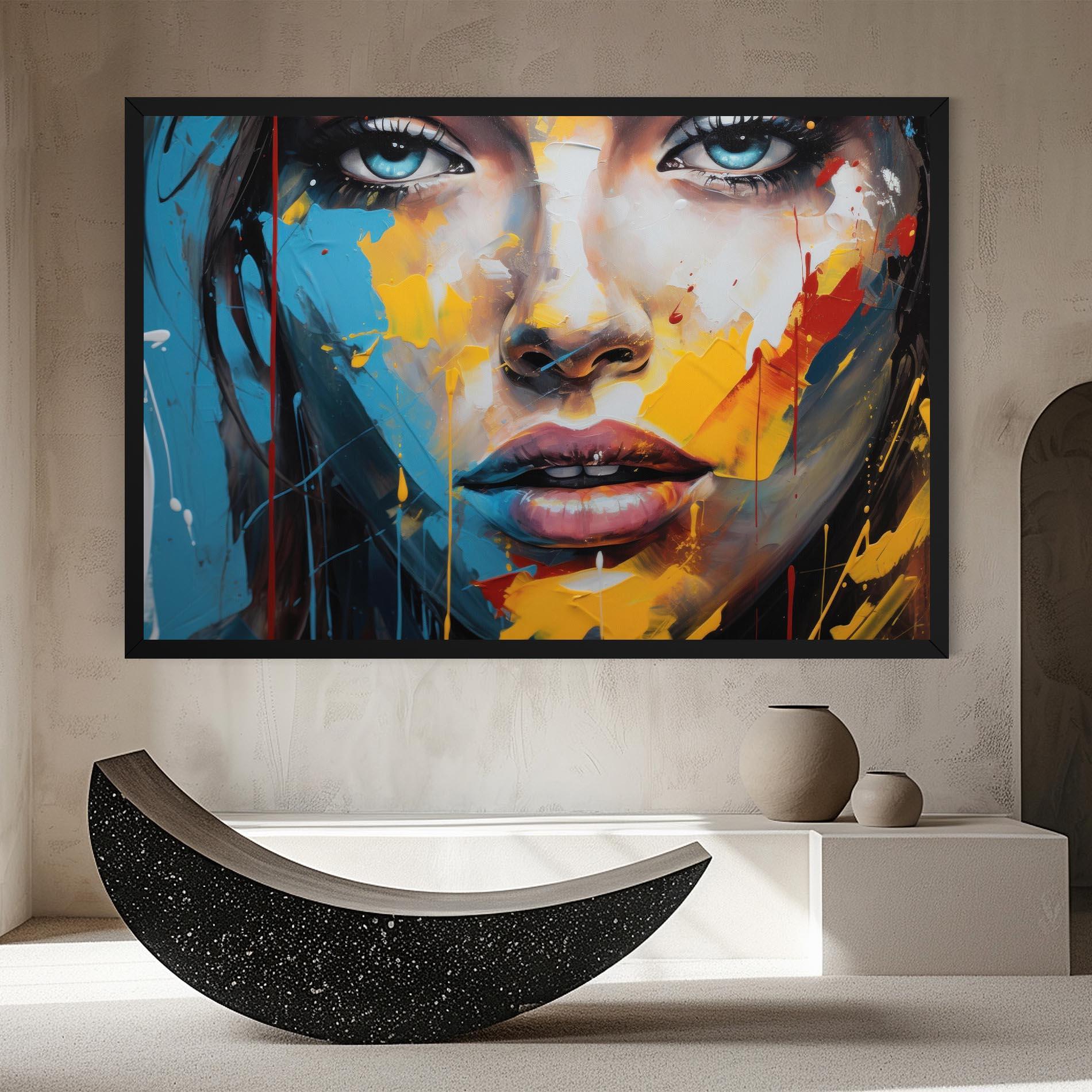 Vászonkép Woman Abstract Lips mockup 8