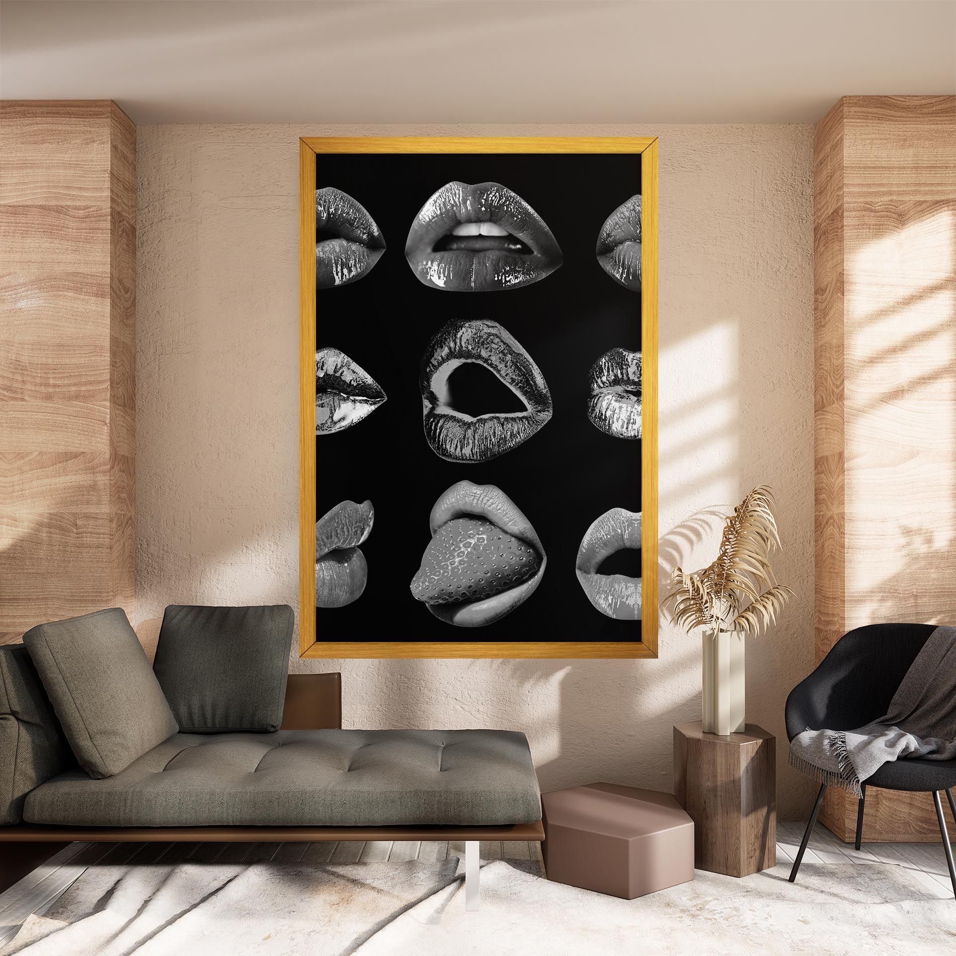 Grey Lips Collage mockup 8