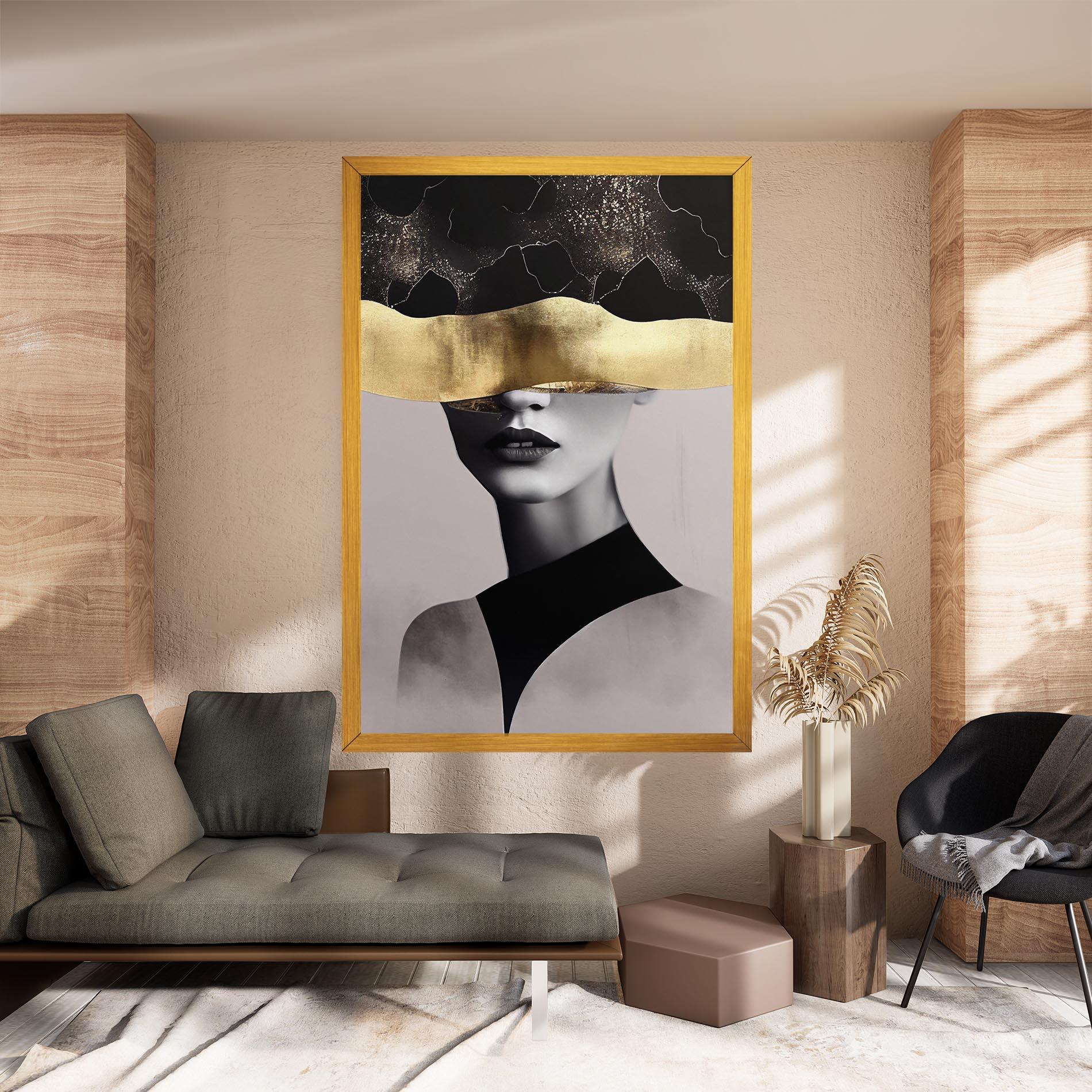 Vászonkép Grey Lips mockup 8