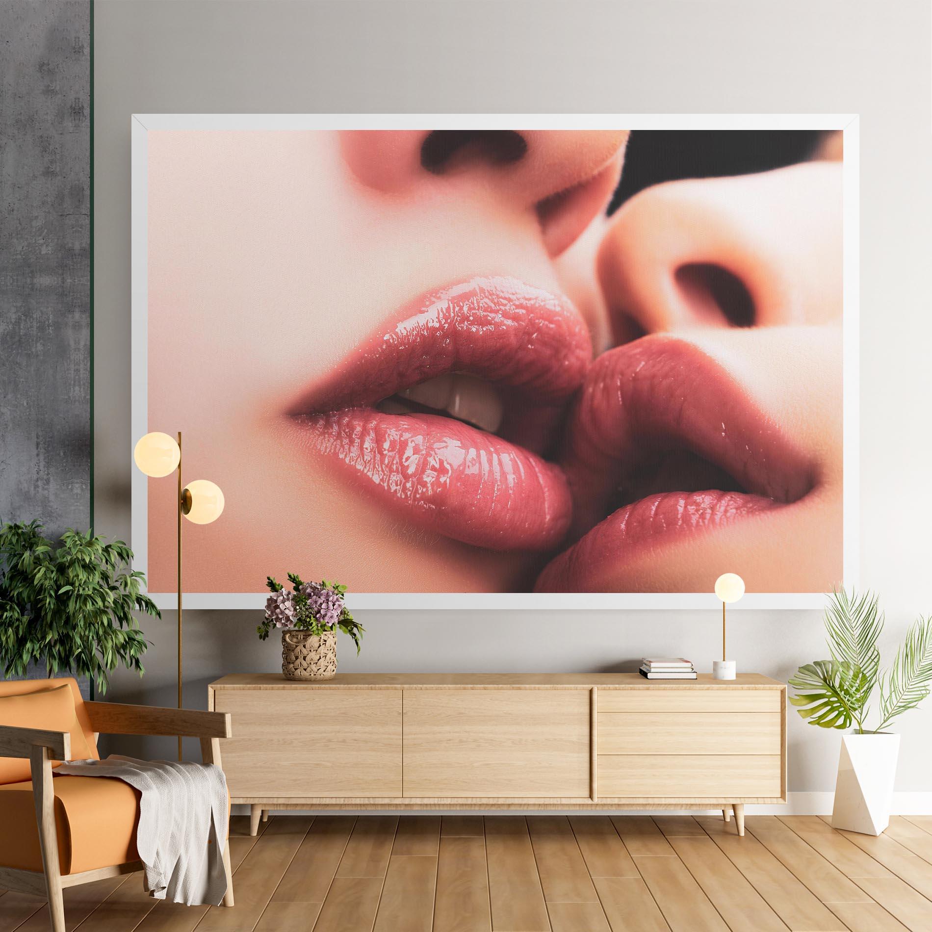 Vászonkép Beautiful Lips mockup 9
