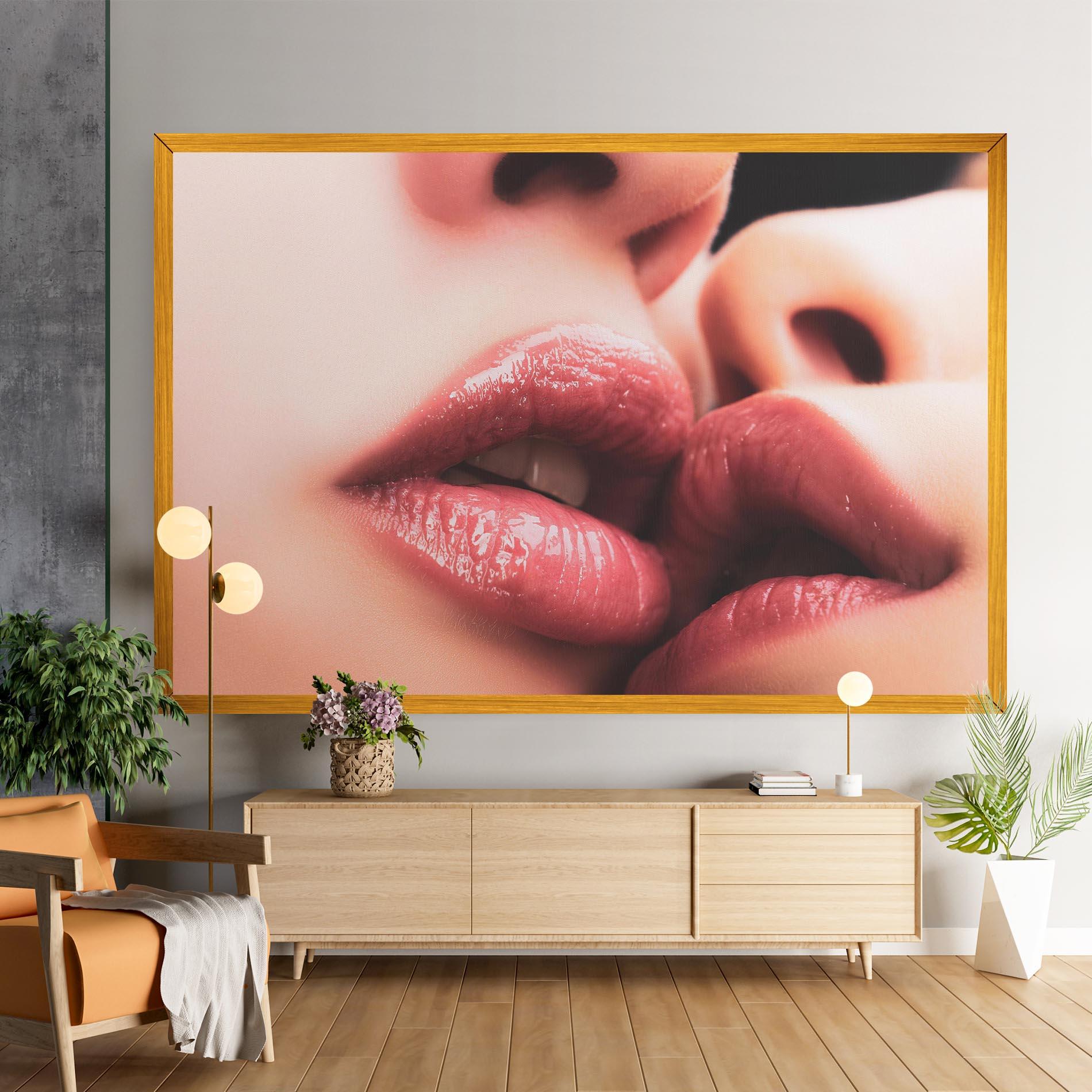 Vászonkép Beautiful Lips mockup 9