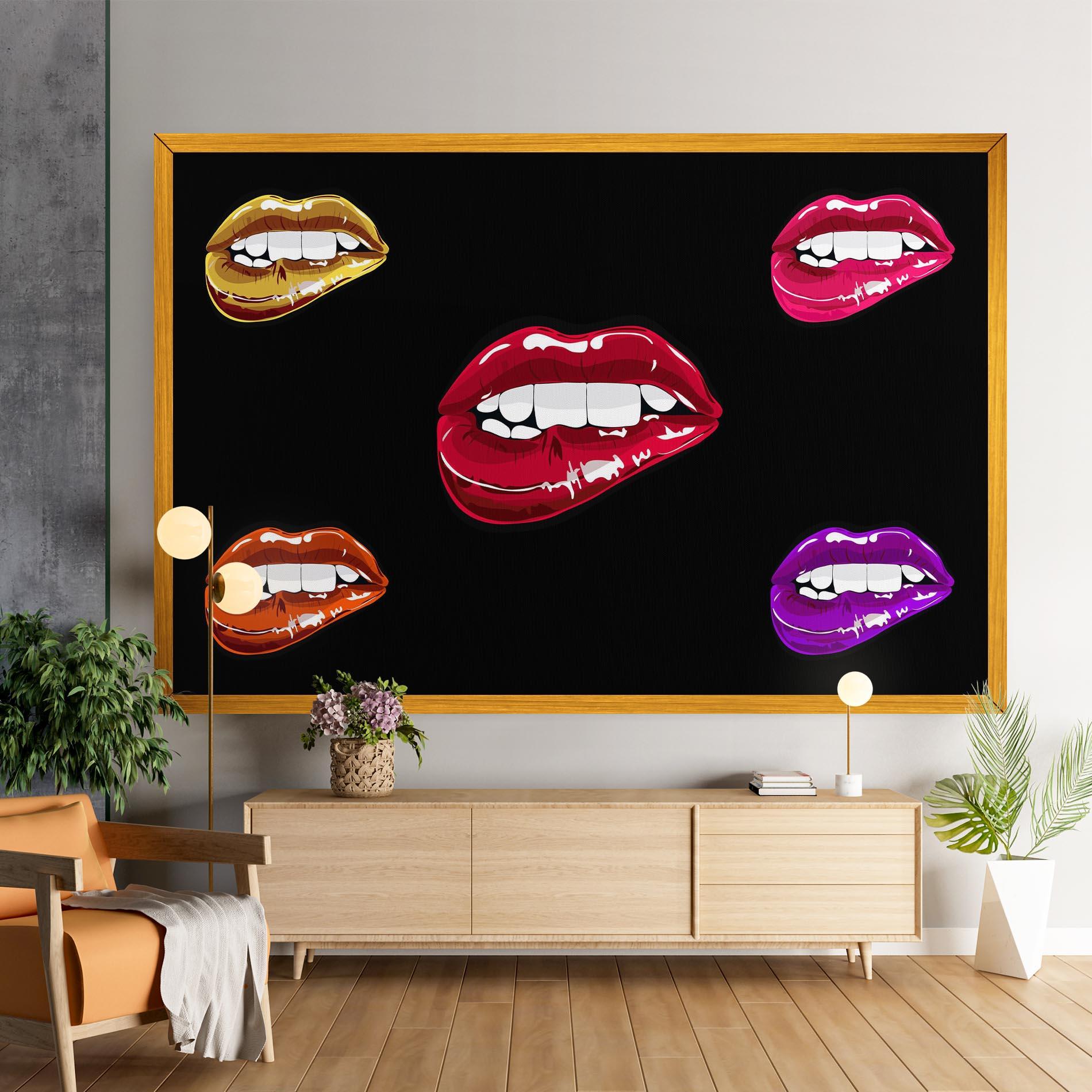 Vászonkép Mix Color Lips mockup 9