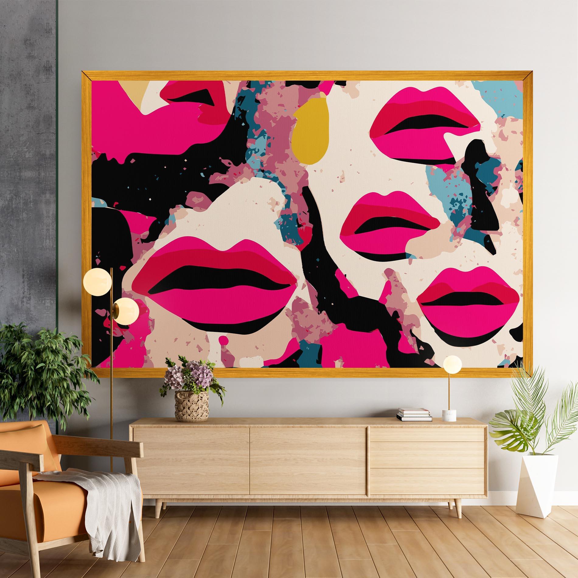 Vászonkép Pink Lips mockup 9