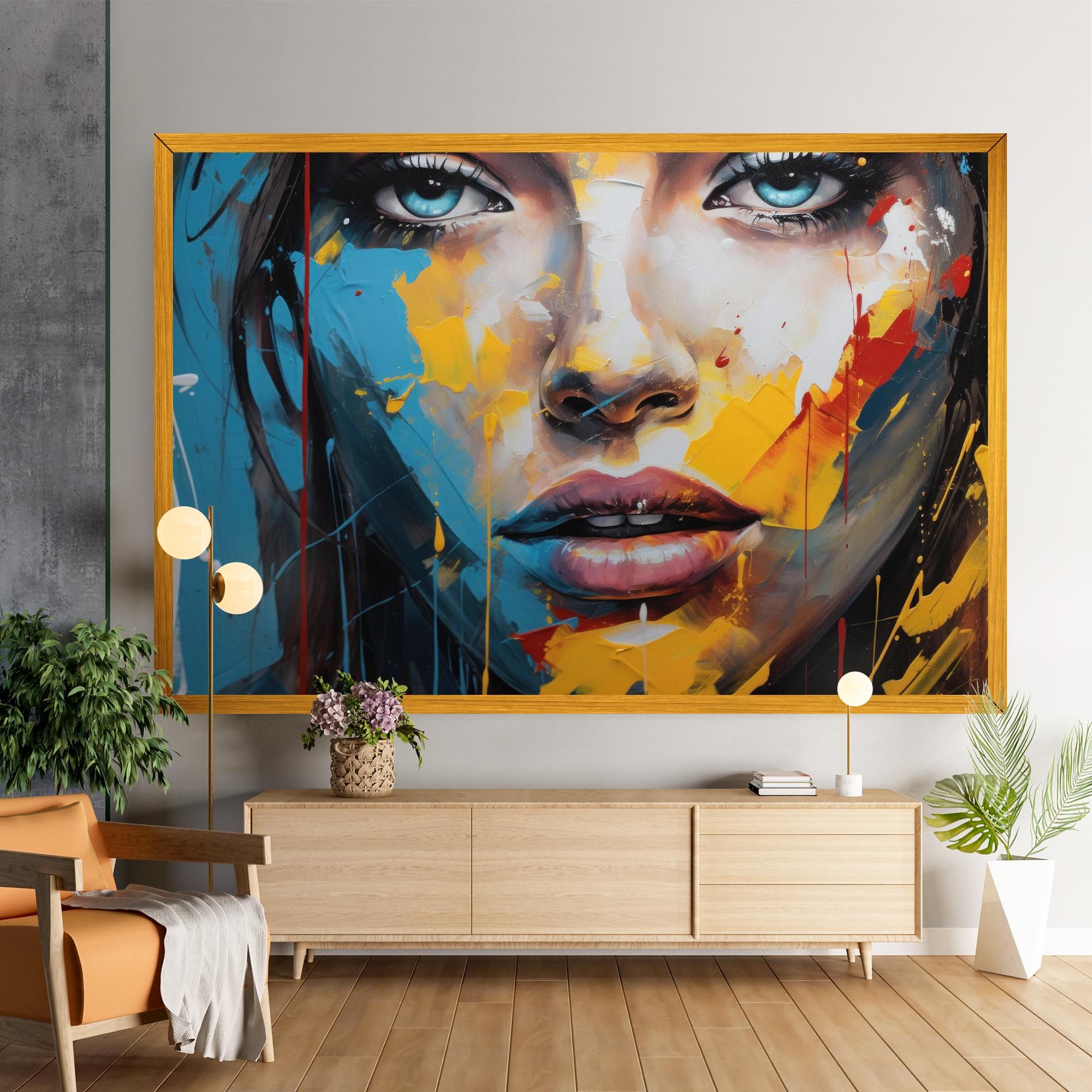 Woman Abstract Lips mockup 9