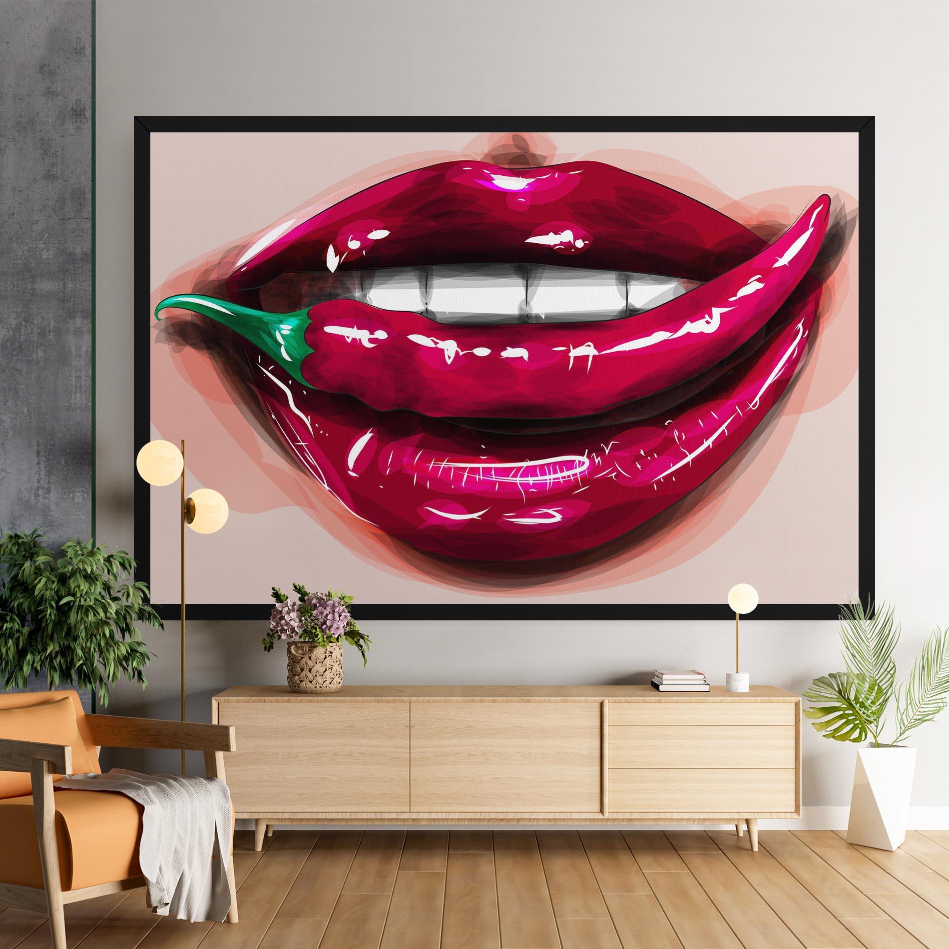 Vászonkép Chilli Lips mockup 9